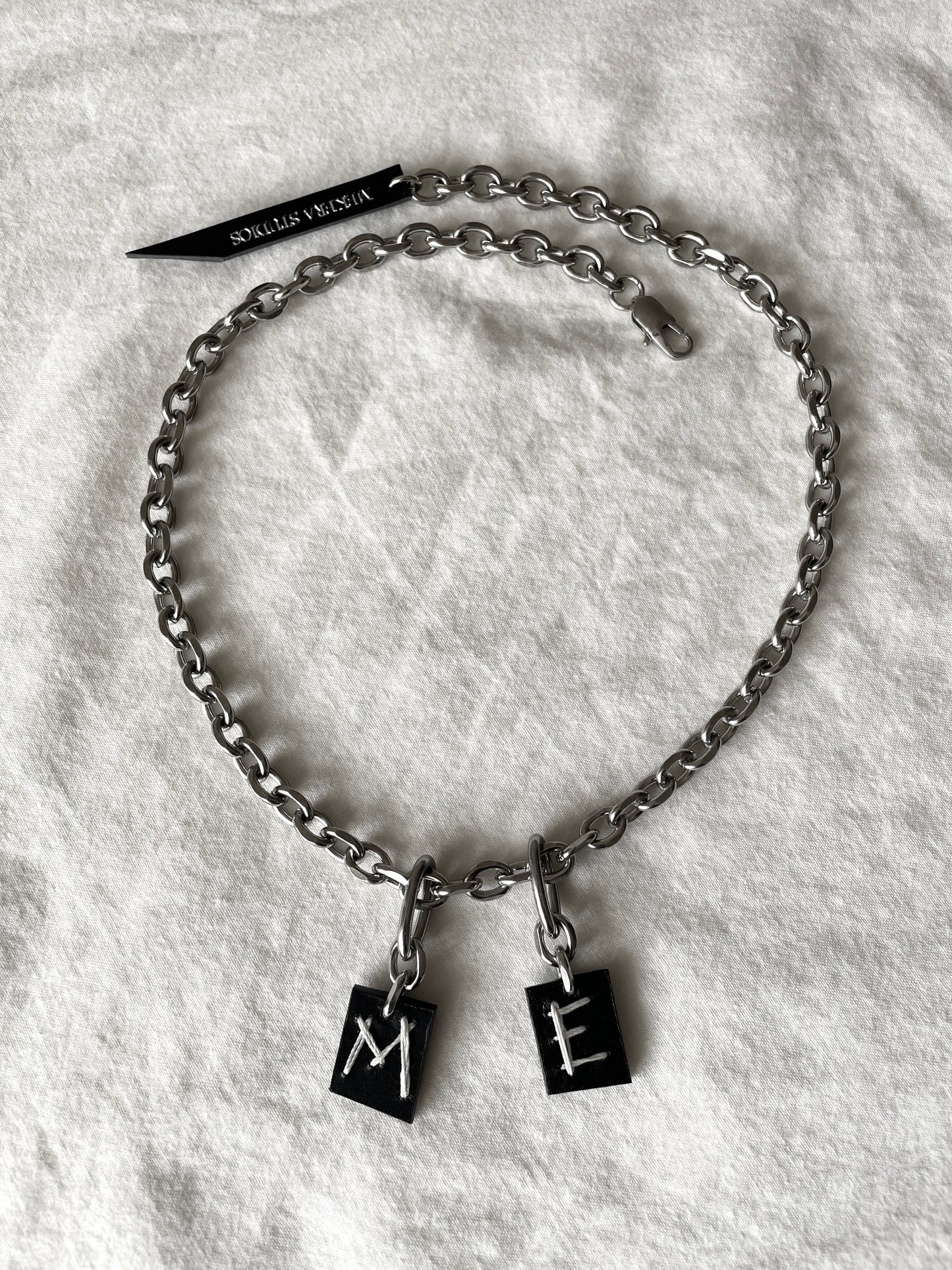 Initial S-3 수•繡•SU collection - Embroider Handcrafted Personal Name Pendants - MEKERA STUDIOS