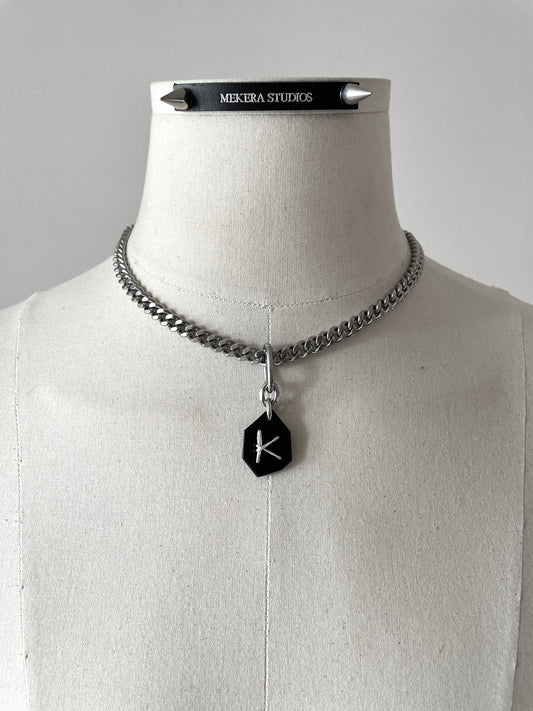 Initial S-1 수•繡•SU collection - Embroider Handcrafted Personal Name Pendants - MEKERA STUDIOS