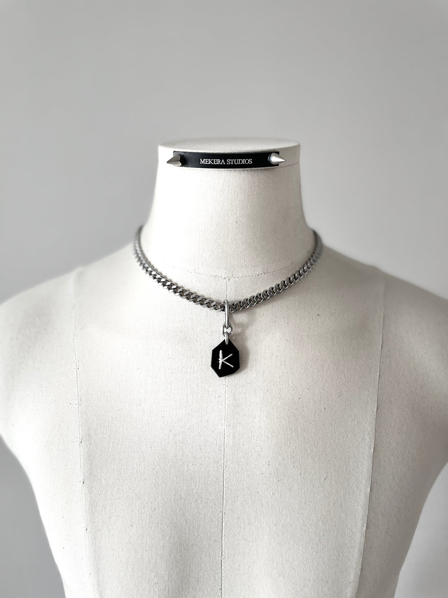 Initial S-1 수•繡•SU collection - Embroider Handcrafted Personal Name Pendants - MEKERA STUDIOS