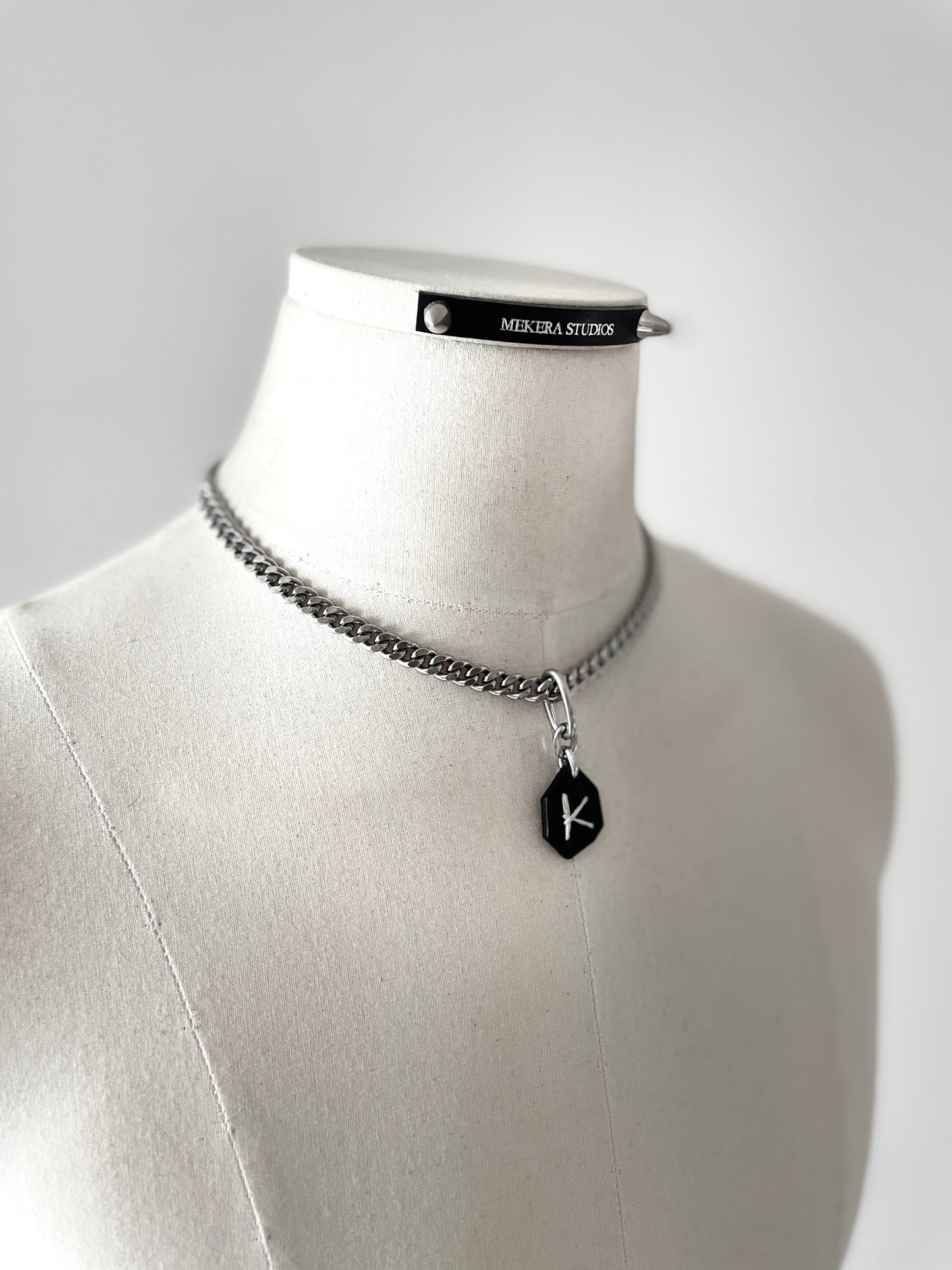 Initial S-1 수•繡•SU collection - Embroider Handcrafted Personal Name Pendants - MEKERA STUDIOS