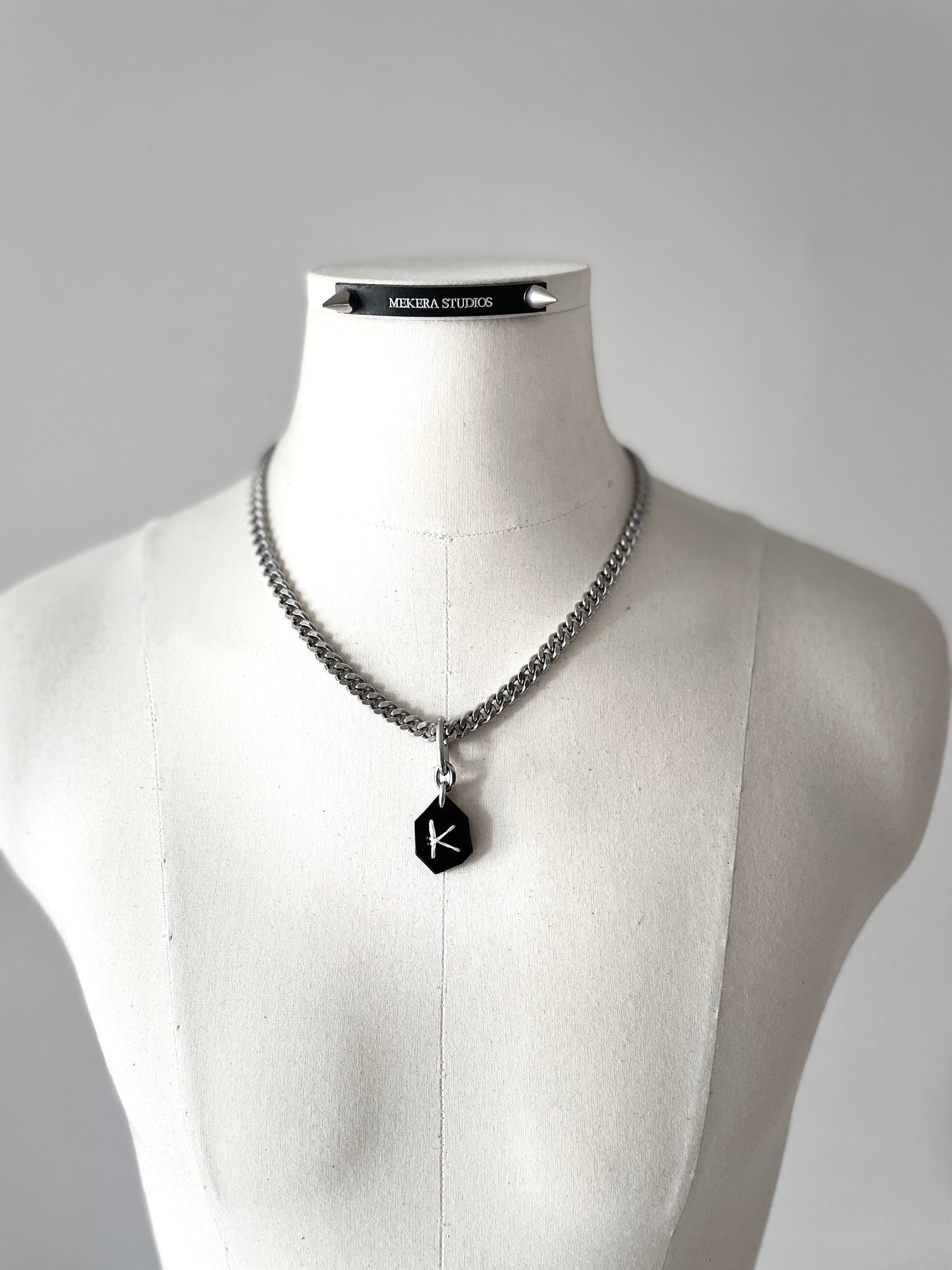 Initial S-1 수•繡•SU collection - Embroider Handcrafted Personal Name Pendants - MEKERA STUDIOS