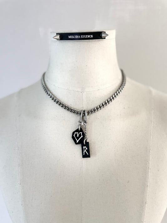 Initial S-4 수•繡•SU collection - Embroider Handcrafted Personal Name Pendants - MEKERA STUDIOS