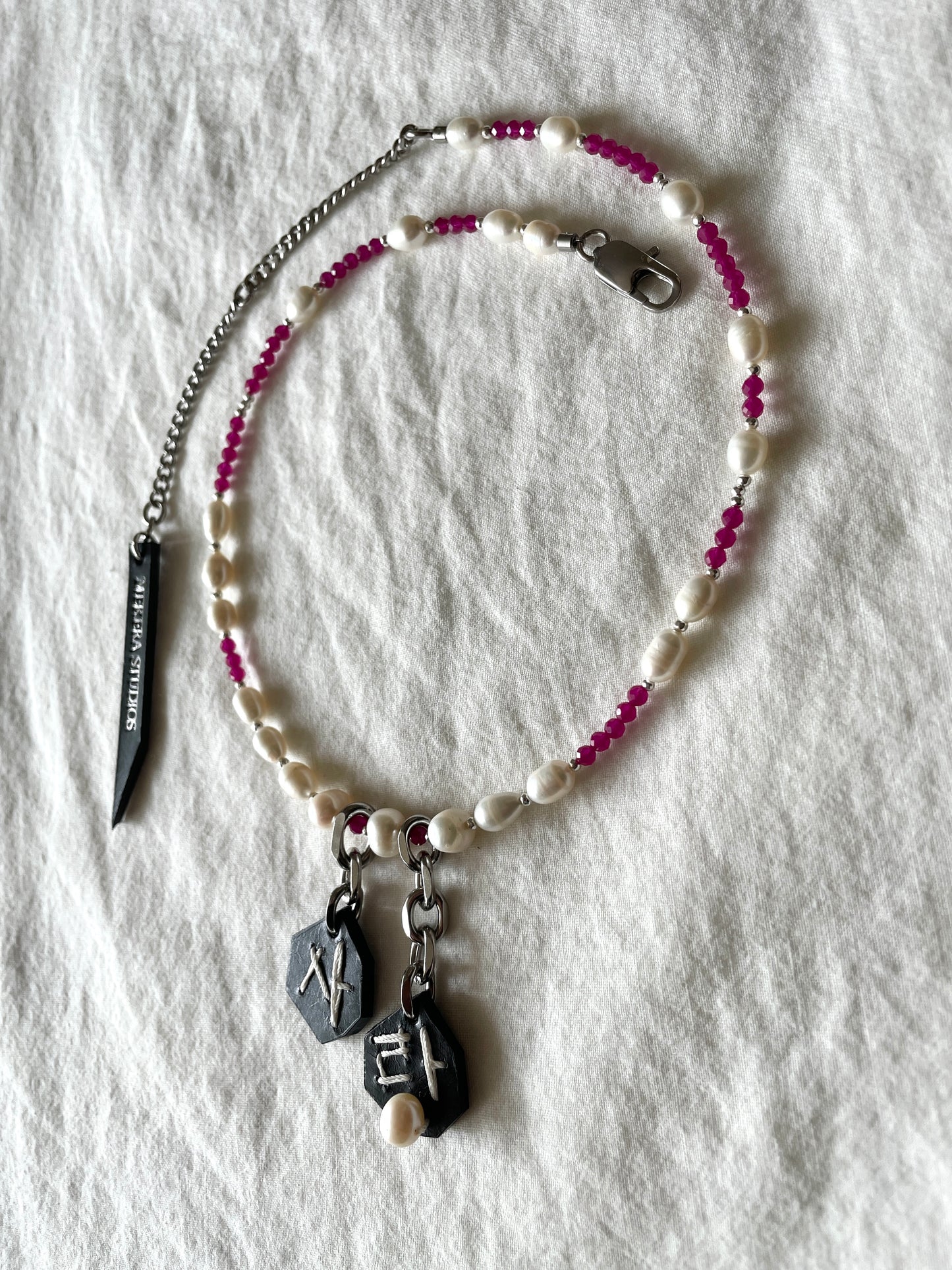 Korean Love S-7 수•繡•SU collection - Embroider Handcrafted Personal Name Pendants - MEKERA STUDIOS
