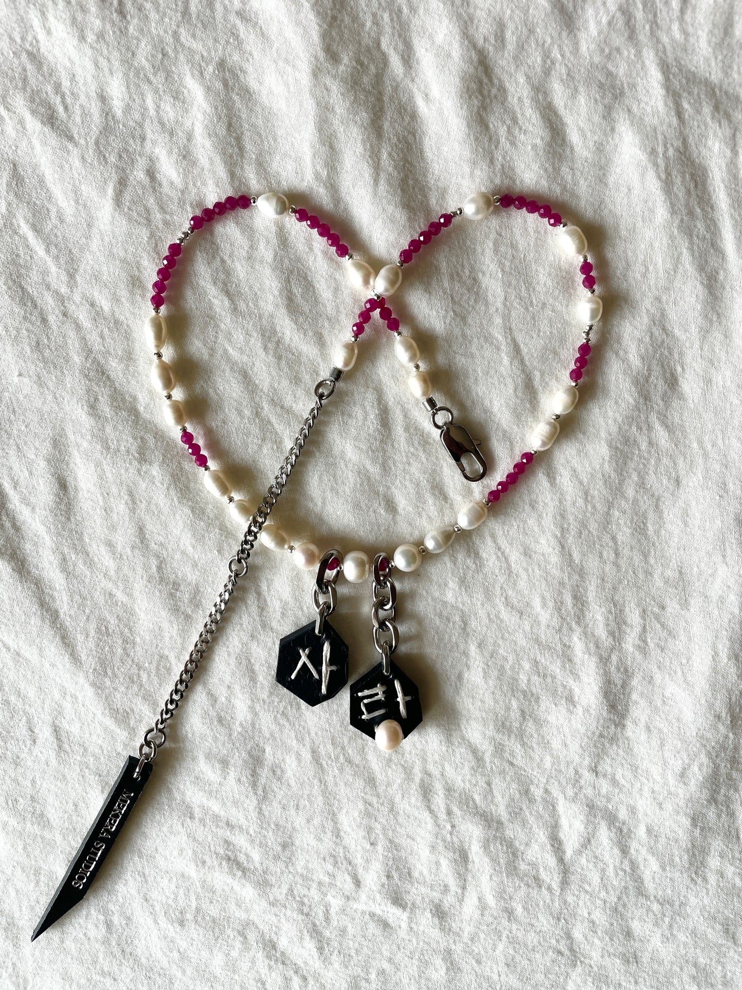 Korean Love S-7 수•繡•SU collection - Embroider Handcrafted Personal Name Pendants - MEKERA STUDIOS