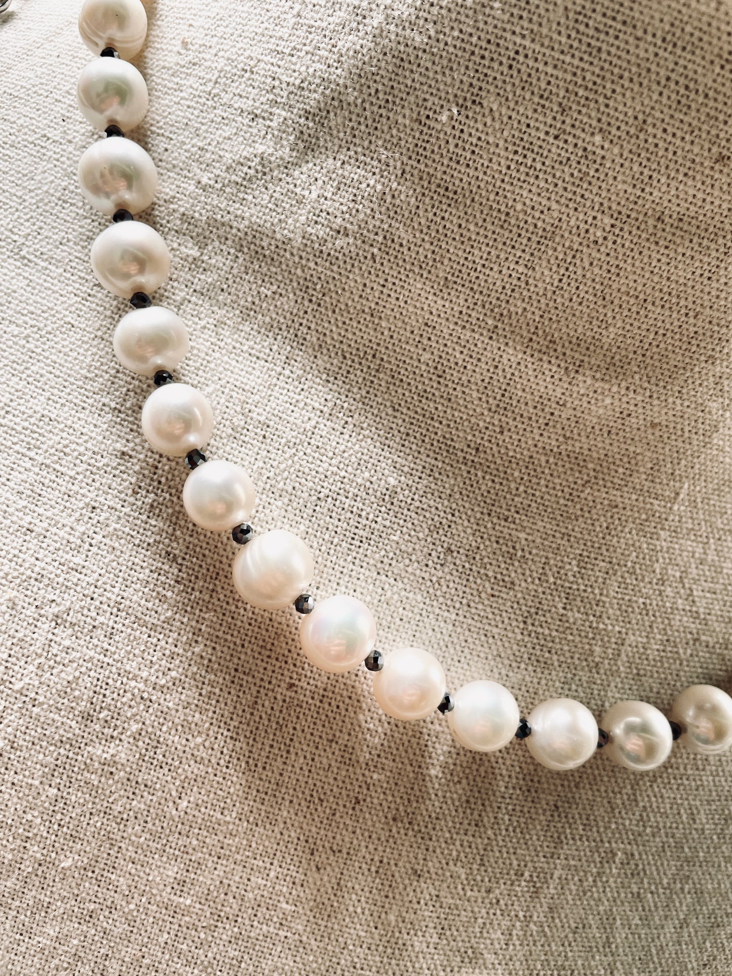 VXP6 Pearl Necklace Long chain Handcrafted Choker - MEKERA STUDIOS