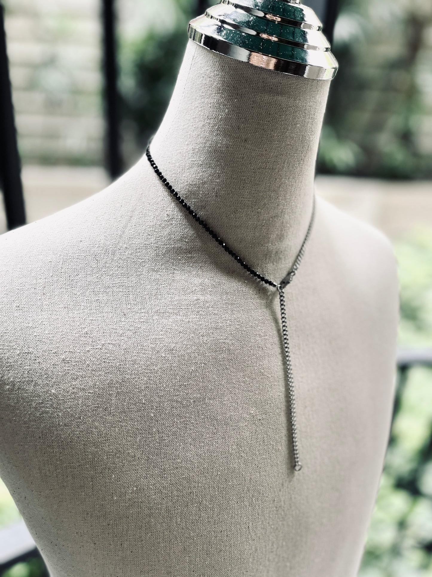 SP3 Sparkling Spinel Y Necklace chain Choker - MEKERA STUDIOS