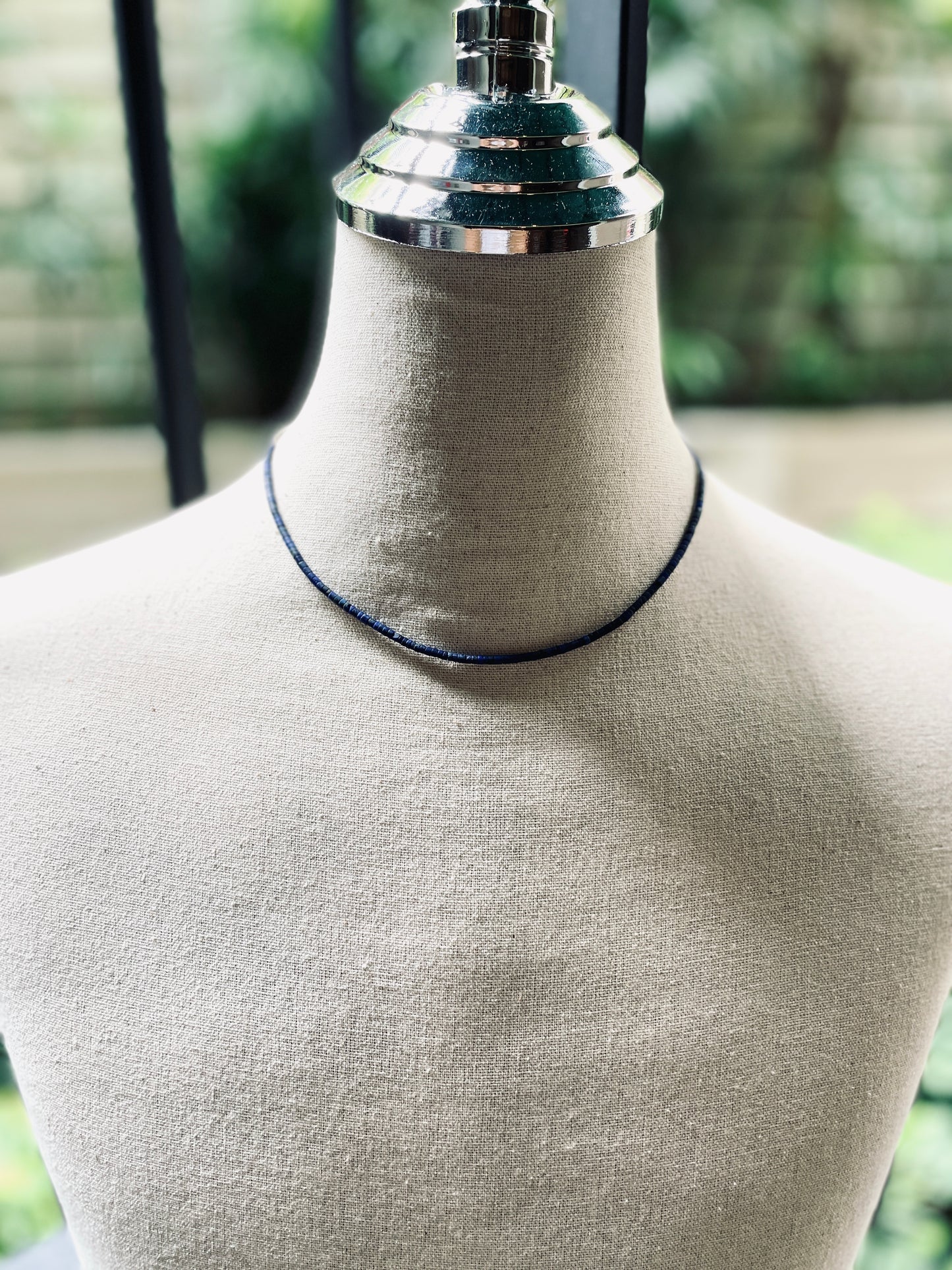 SP4 Lapis Lazuli Y Necklace chain Choker - MEKERA STUDIOS