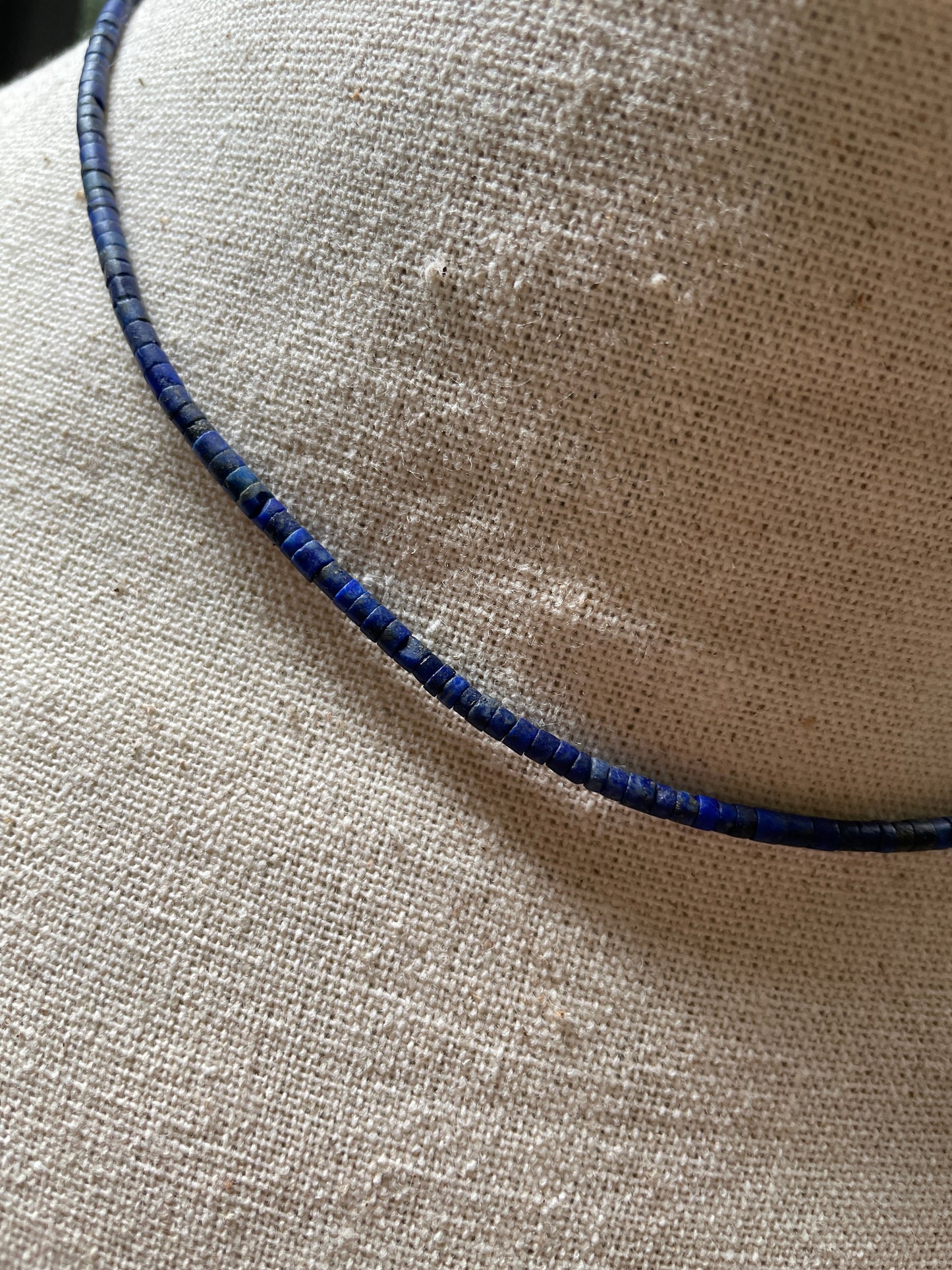 SP4 Lapis Lazuli Y Necklace chain Choker - MEKERA STUDIOS