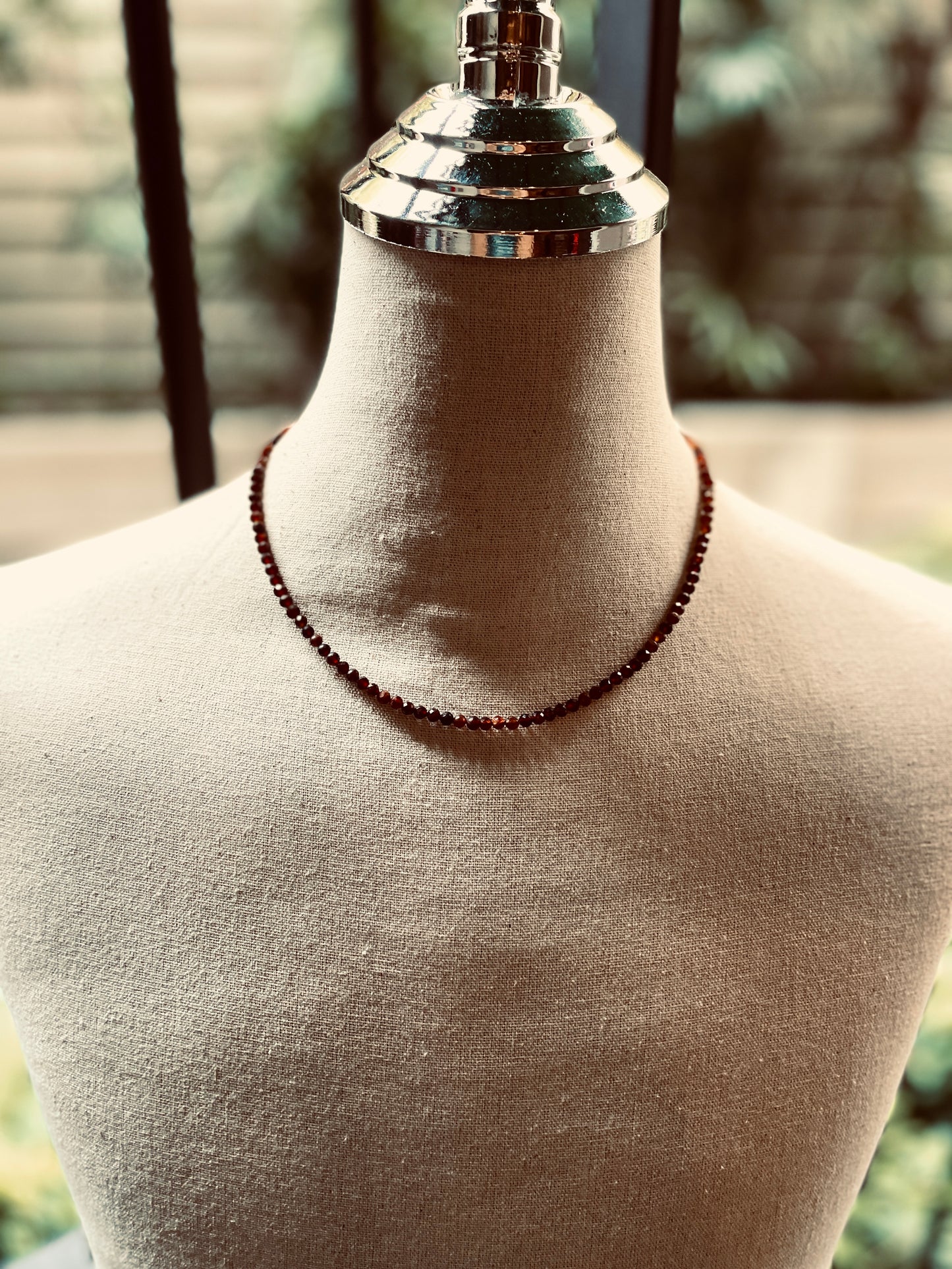 SP5 Sparkling Agate Y Necklace chain Choker - MEKERA STUDIOS