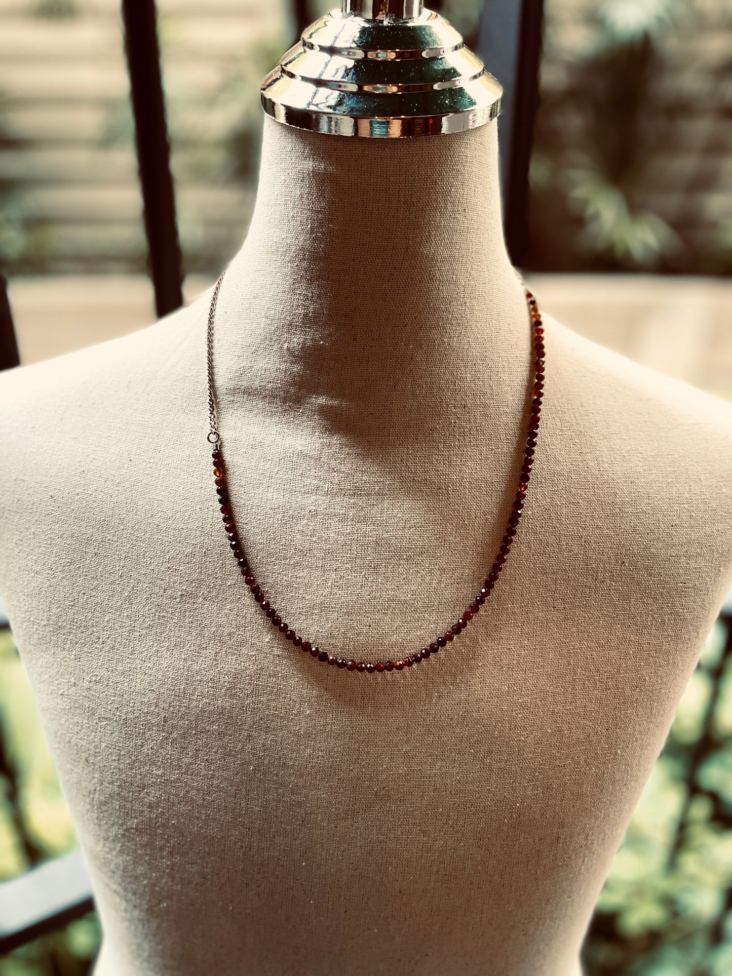 SP5 Sparkling Agate Y Necklace chain Choker - MEKERA STUDIOS