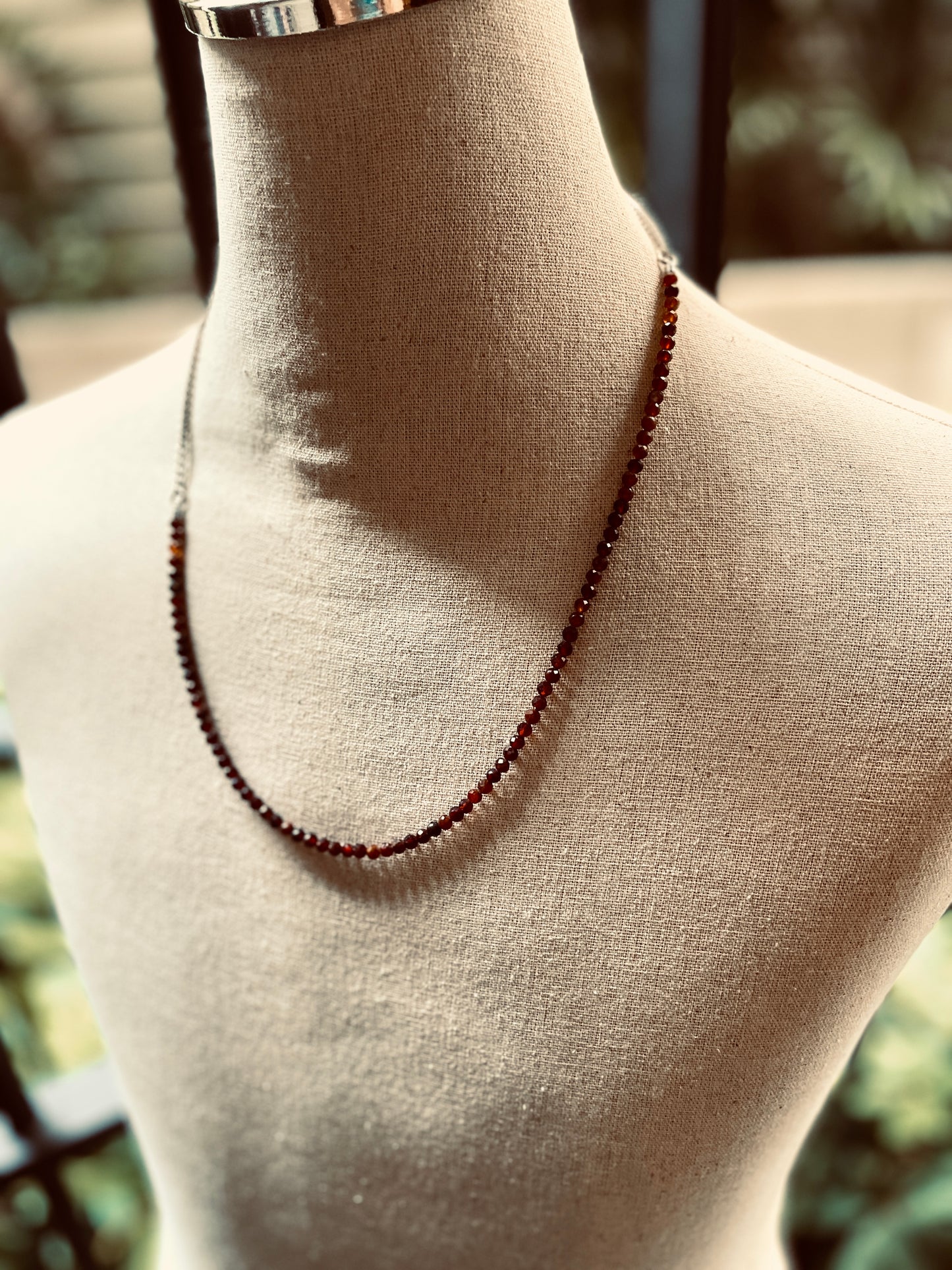 SP5 Sparkling Agate Y Necklace chain Choker - MEKERA STUDIOS