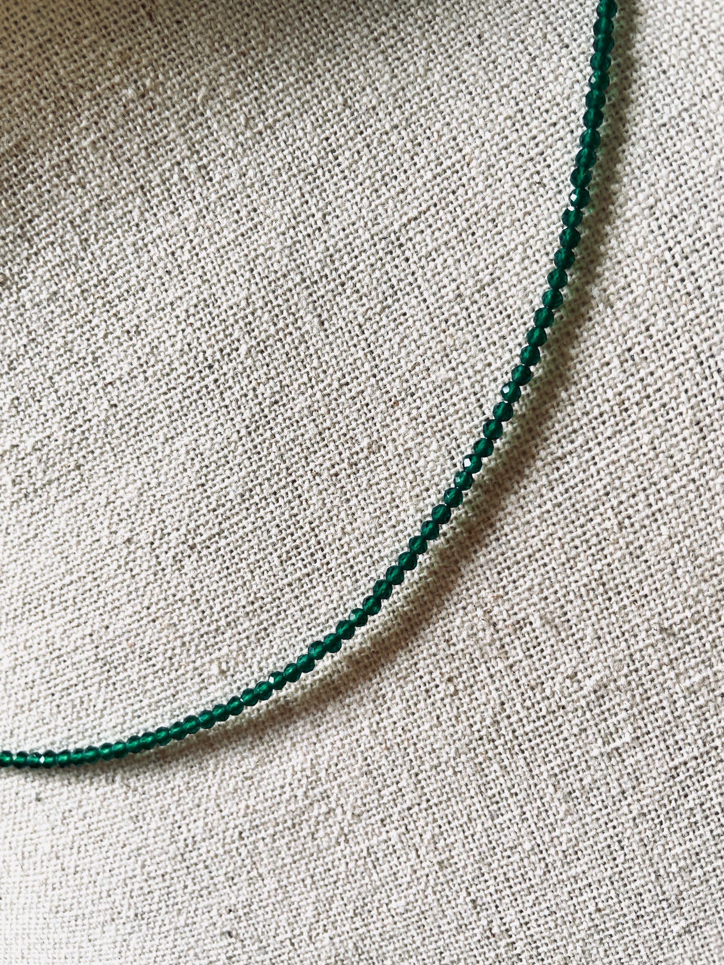 SP6 Green Onyx Y Necklace chain Choker - MEKERA STUDIOS