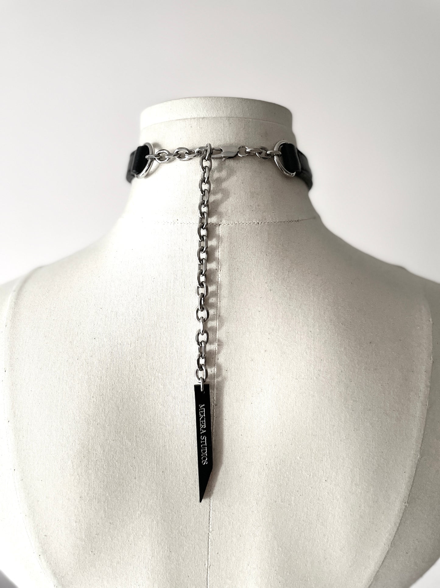 LX4 Choker Necklace Leather Chain - MEKERA STUDIOS