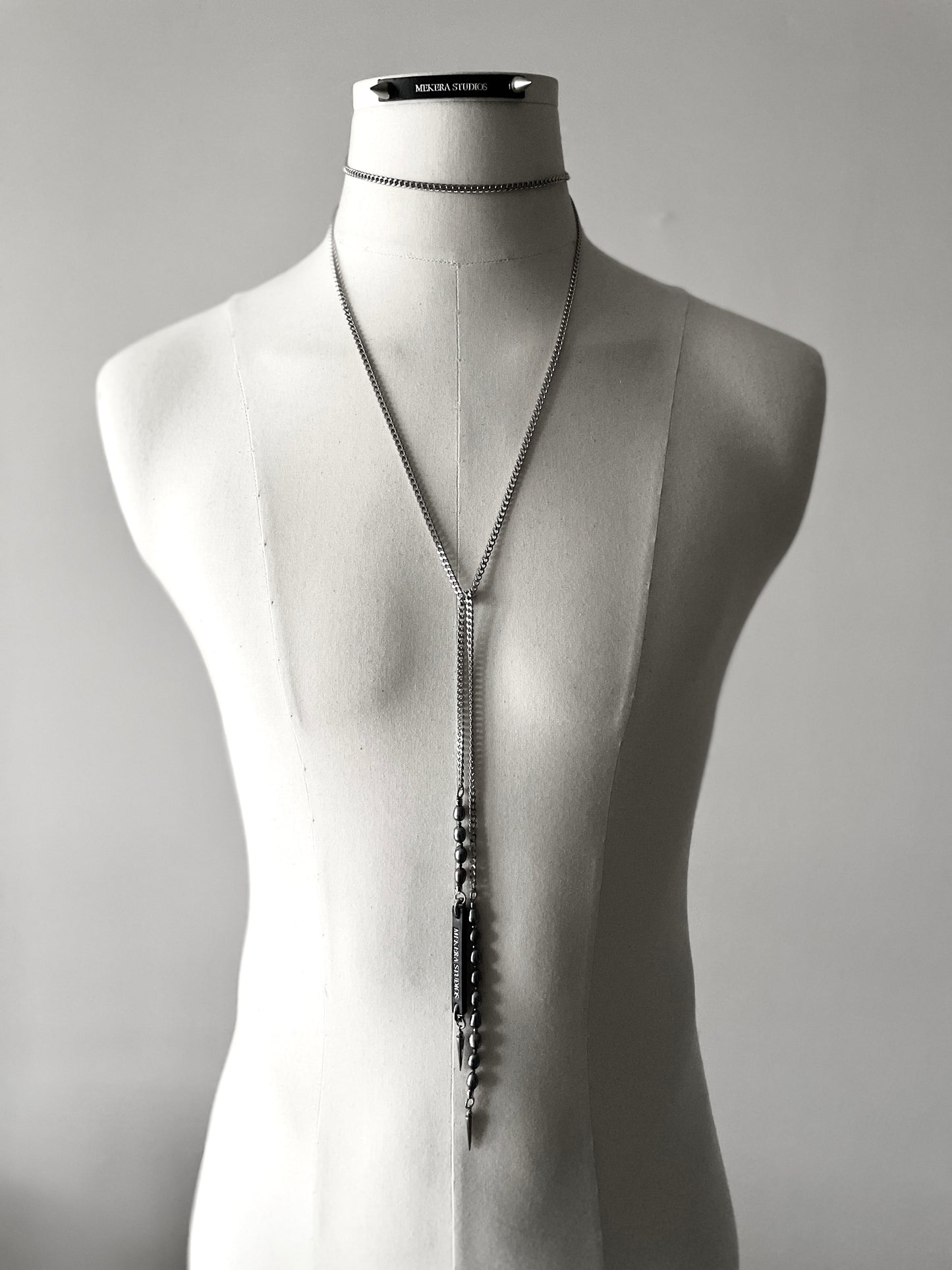 Collection { J } Black Pearl Necklace J-1B - MEKERA STUDIOS