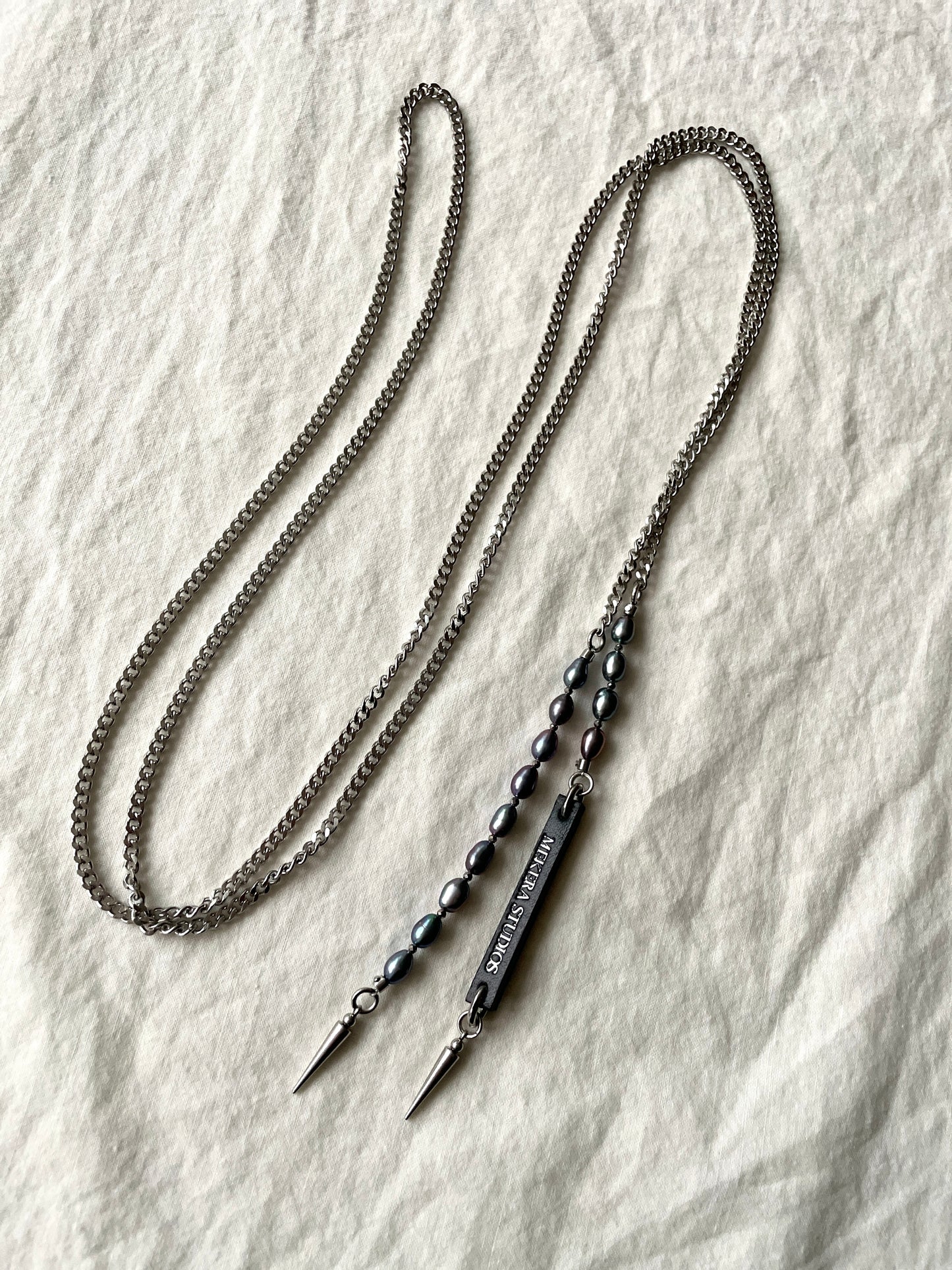 Collection { J } Black Pearl Necklace J-1B - MEKERA STUDIOS