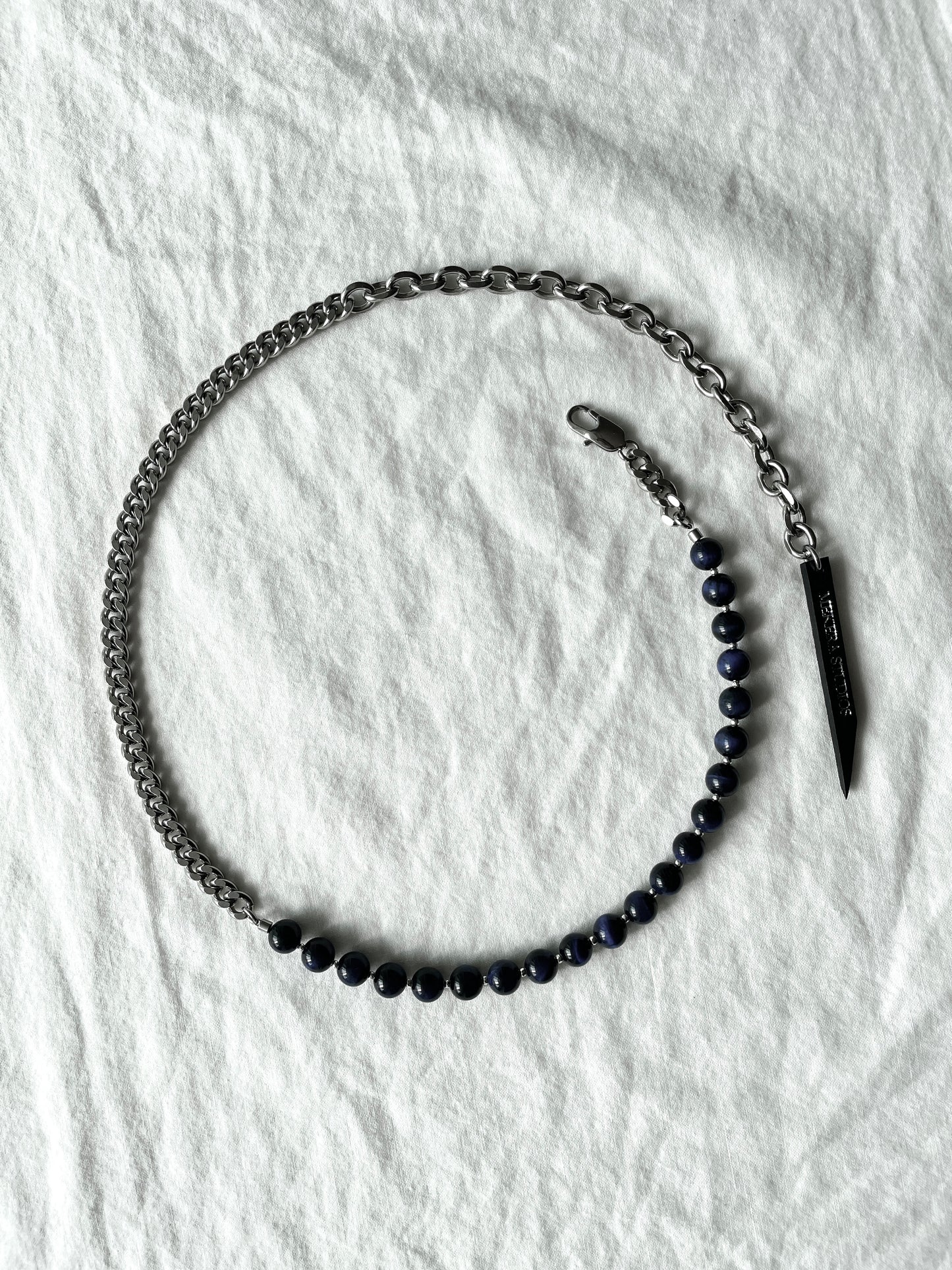 Tiger's eye & Chain Necklace NP21 - MEKERA STUDIOS