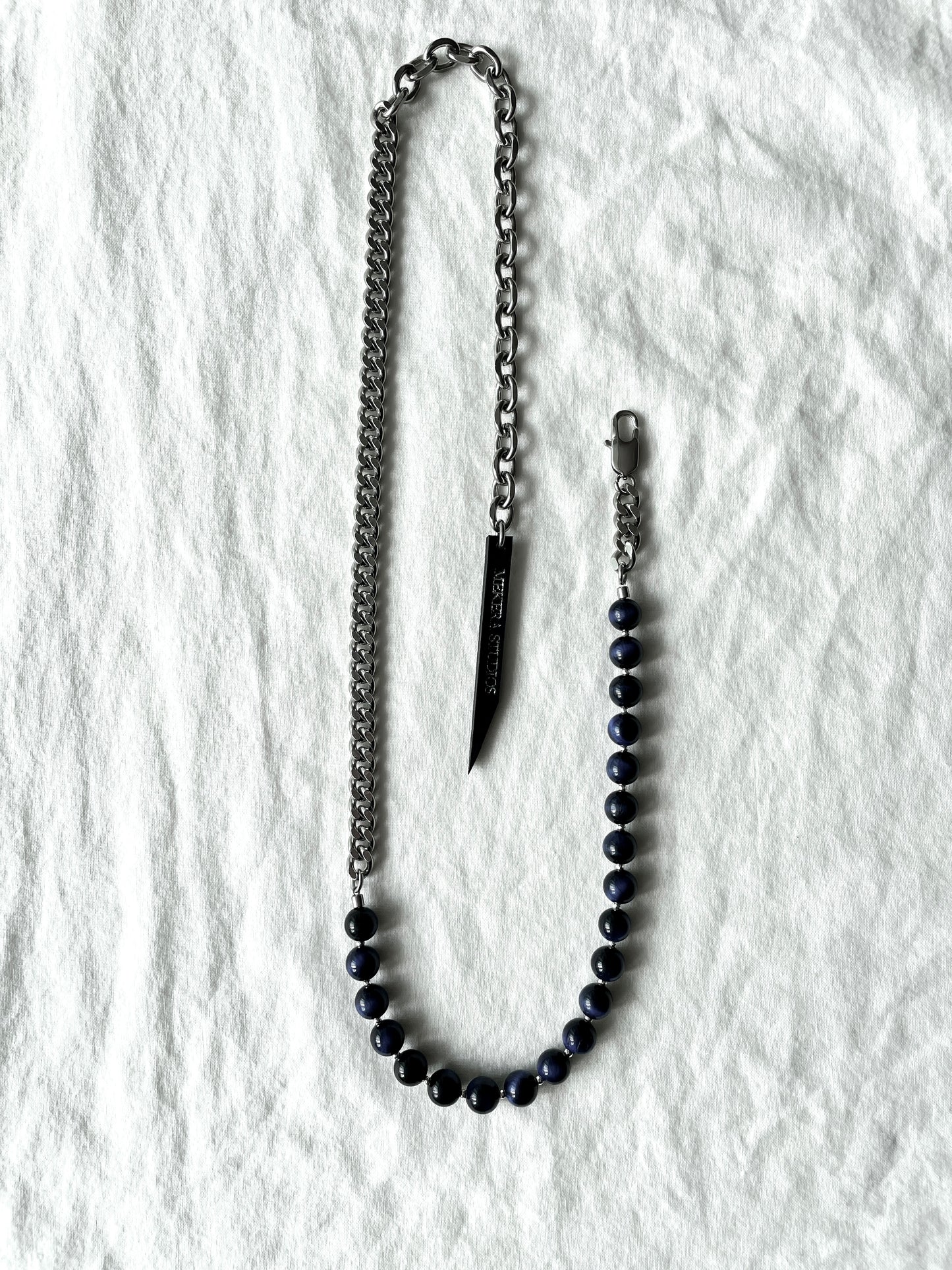 Tiger's eye & Chain Necklace NP21 - MEKERA STUDIOS