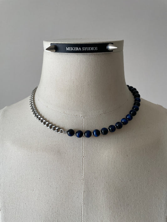 Tiger's eye & Chain Necklace NP21 - MEKERA STUDIOS