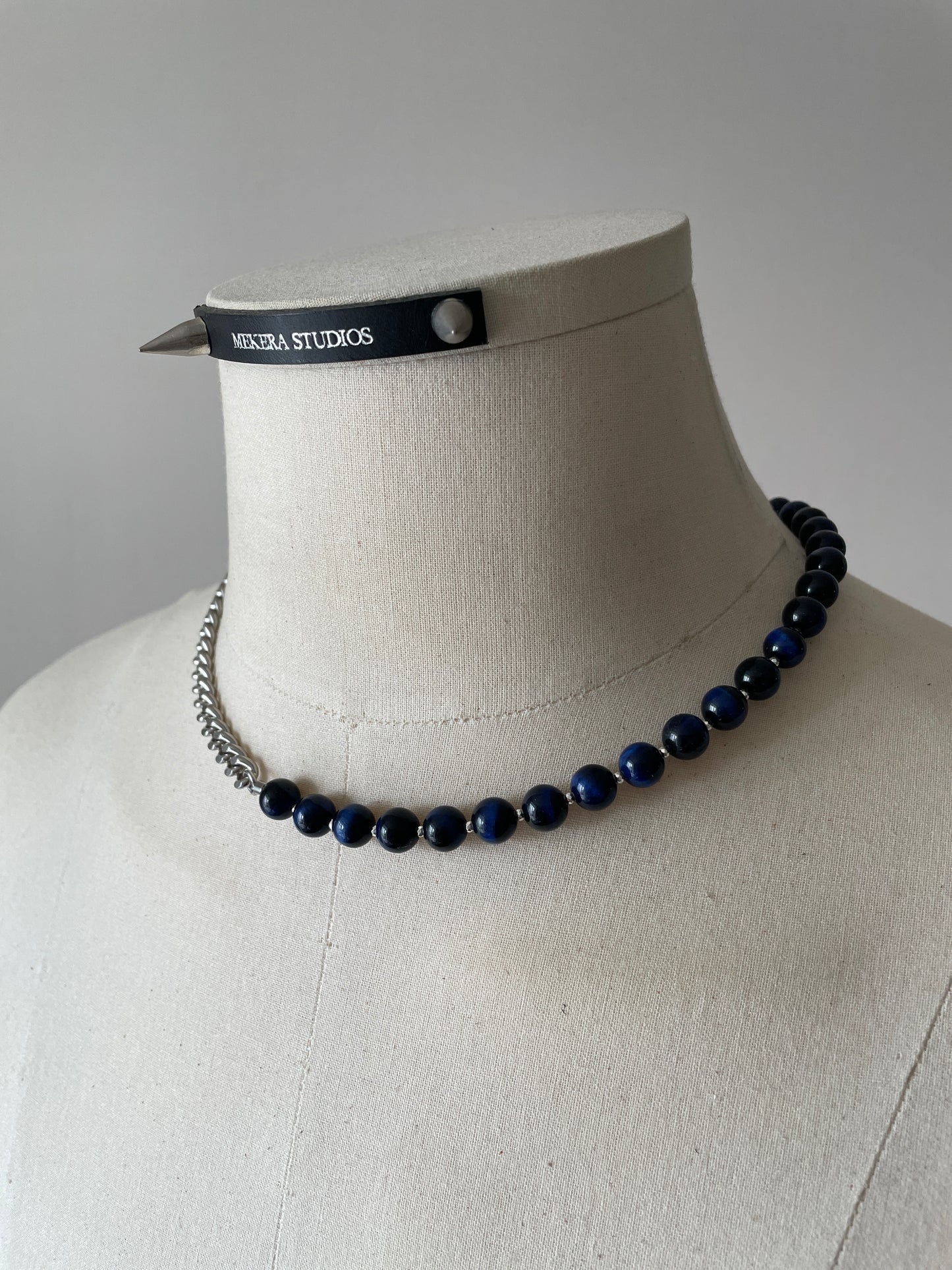 Tiger's eye & Chain Necklace NP21 - MEKERA STUDIOS