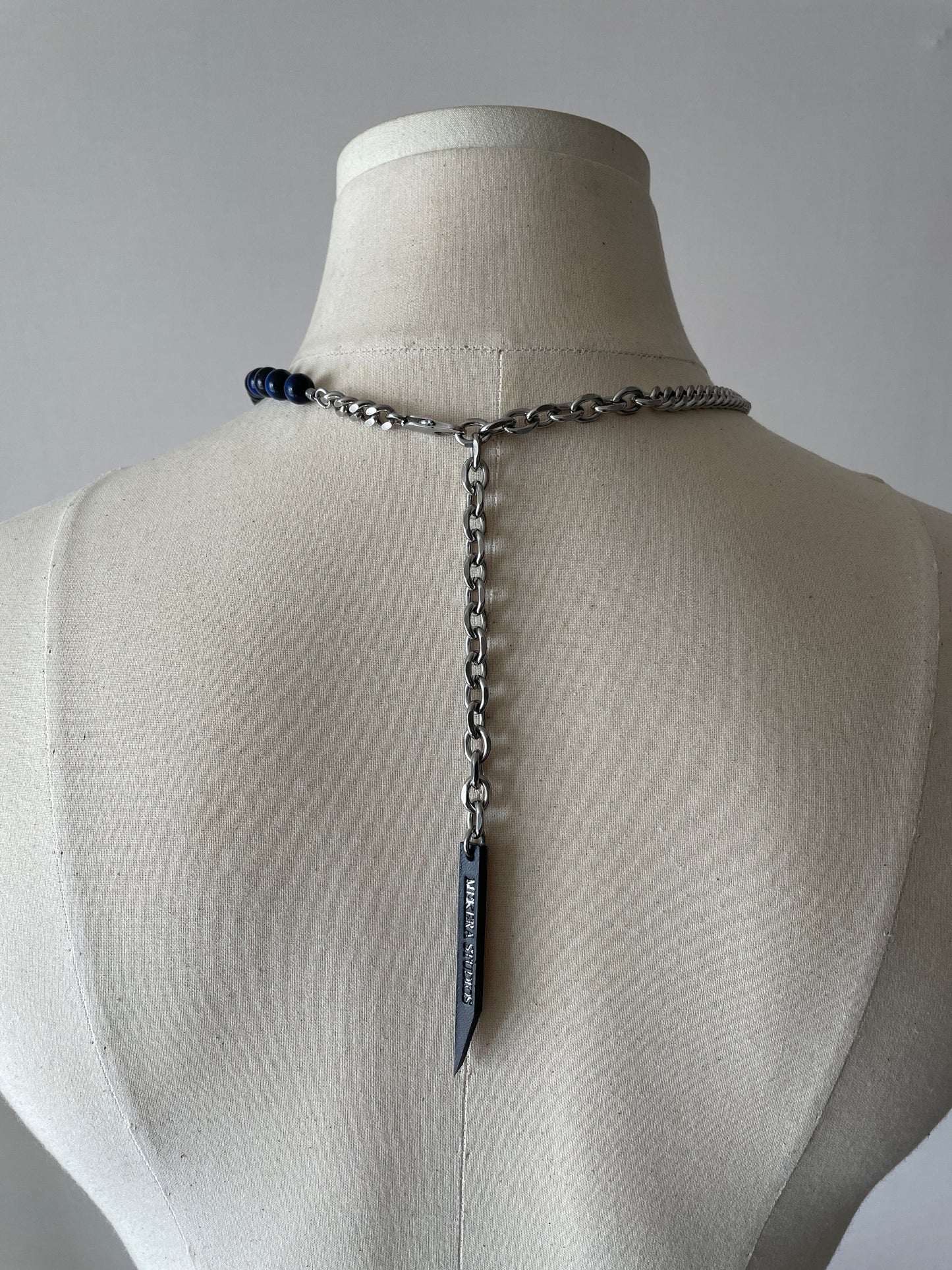 Tiger's eye & Chain Necklace NP21 - MEKERA STUDIOS