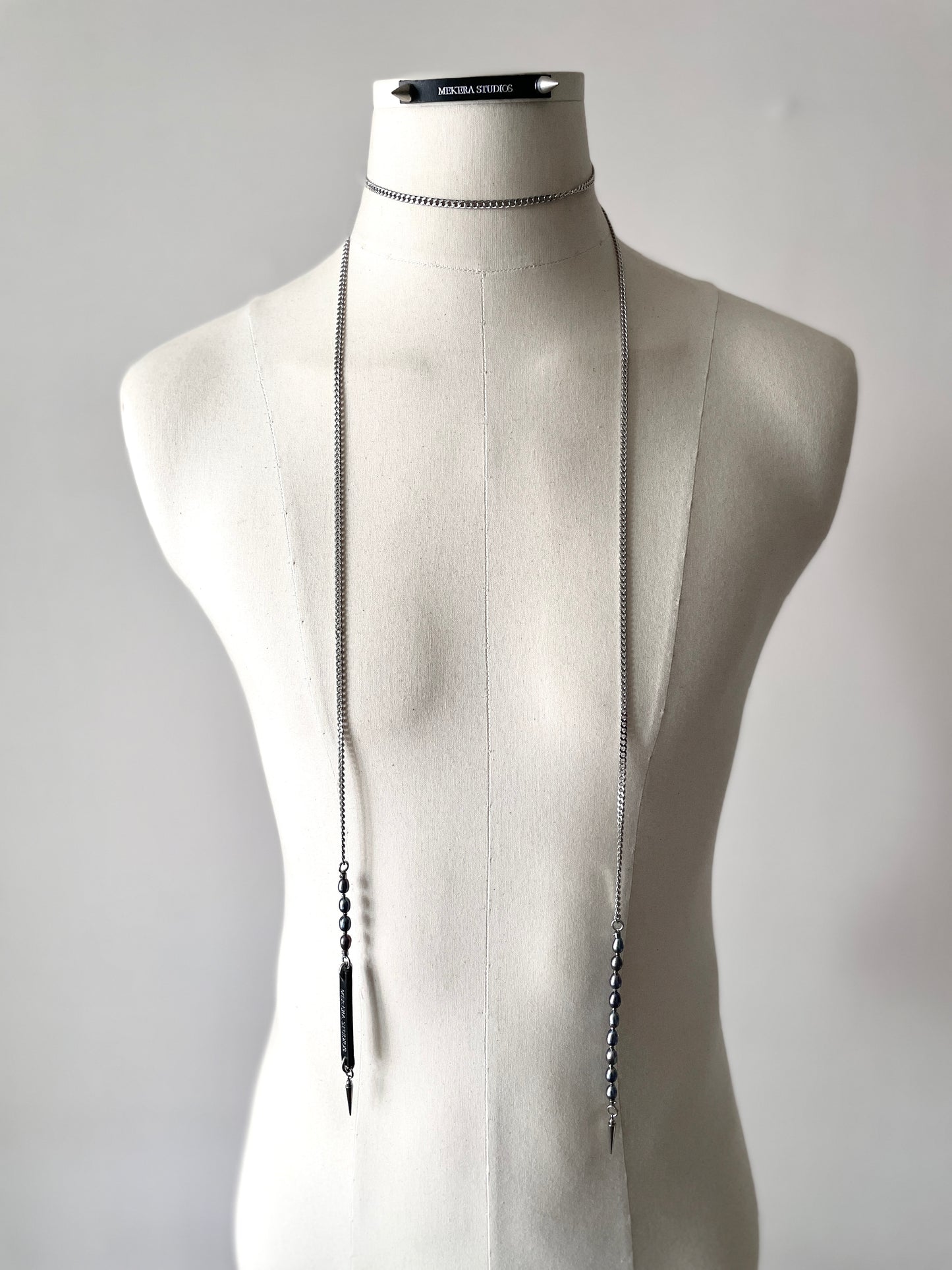 Collection { J } Black Pearl Necklace J-1B - MEKERA STUDIOS