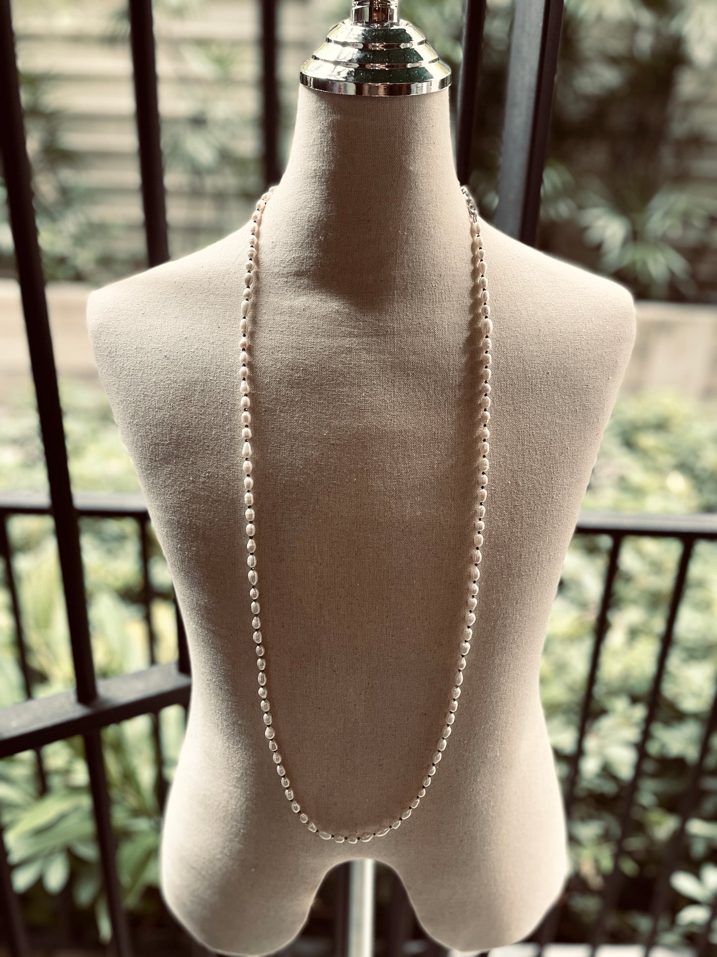 VXP7 Pearl Limited Edition Necklace Long chain Handcrafted Choker - MEKERA STUDIOS