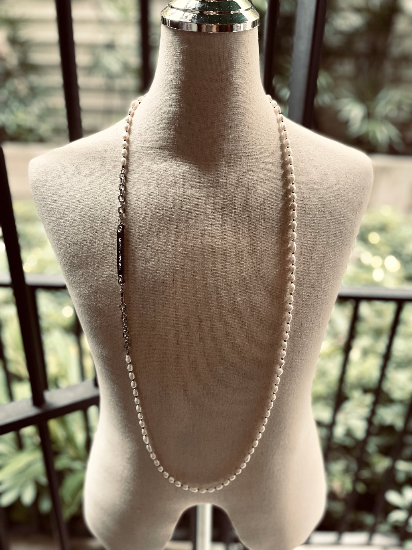 VXP7 Pearl Limited Edition Necklace Long chain Handcrafted Choker - MEKERA STUDIOS