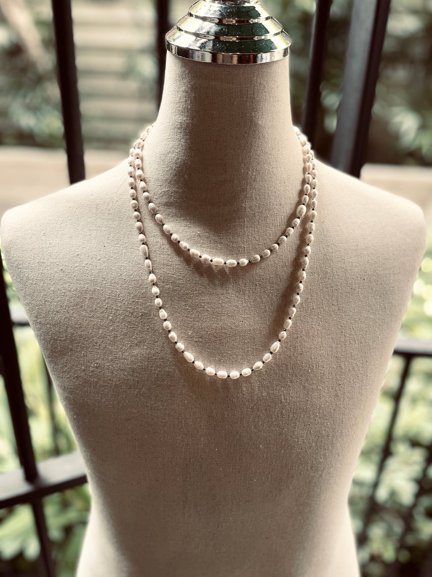 VXP7 Pearl Limited Edition Necklace Long chain Handcrafted Choker - MEKERA STUDIOS