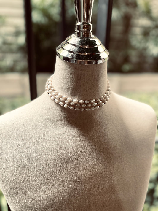 VXP7 Pearl Limited Edition Necklace Long chain Handcrafted Choker - MEKERA STUDIOS