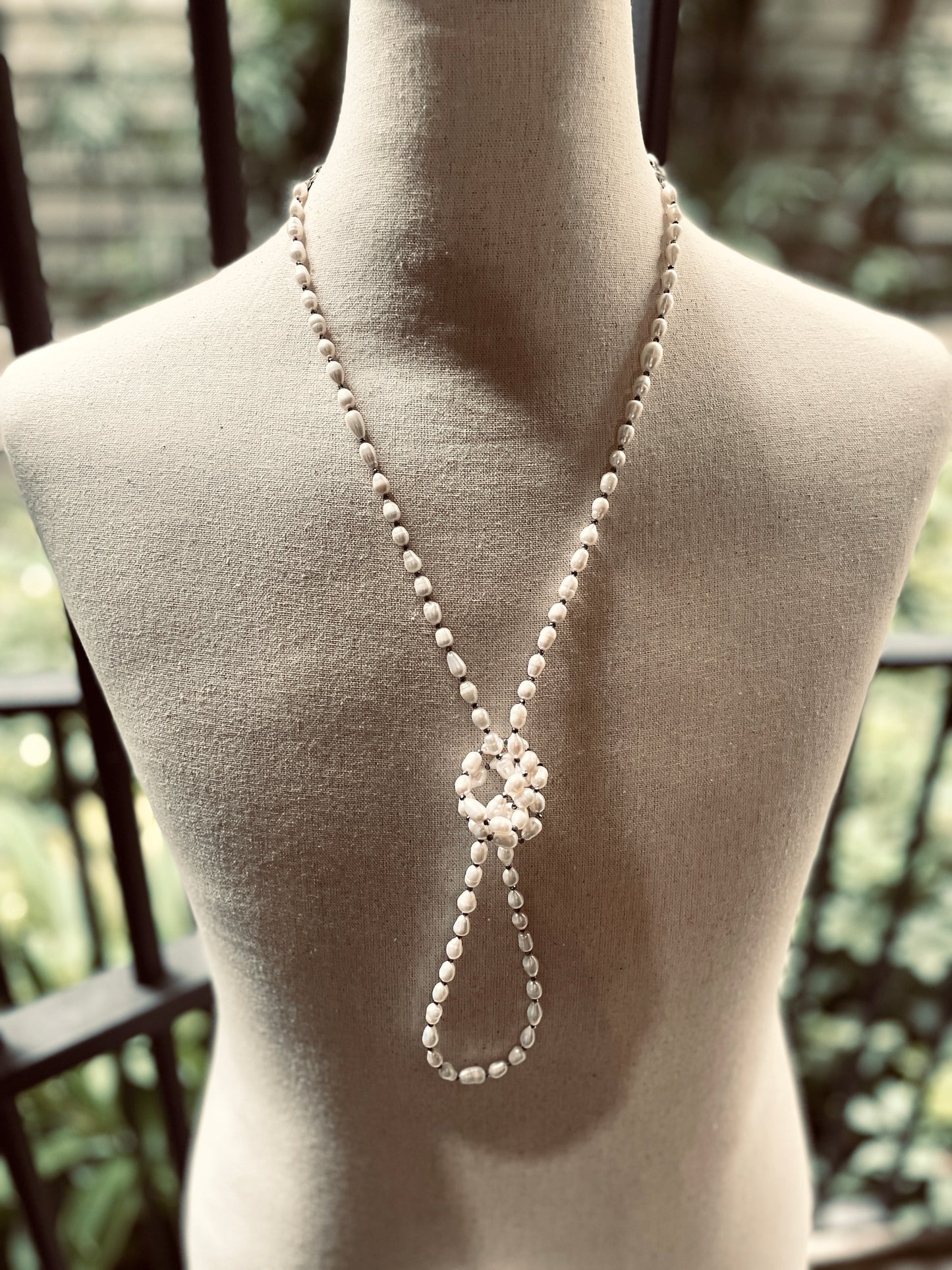 VXP7 Pearl Limited Edition Necklace Long chain Handcrafted Choker - MEKERA STUDIOS