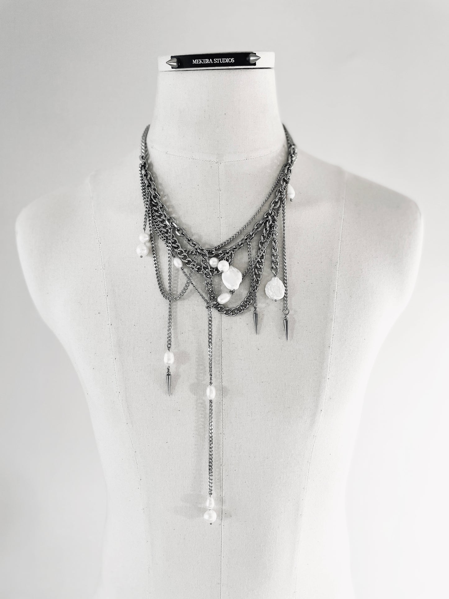 Artistic necklace F-4 Pearl layered Collection-[F] limited edition by artisans ー MEKERA STUDIOS