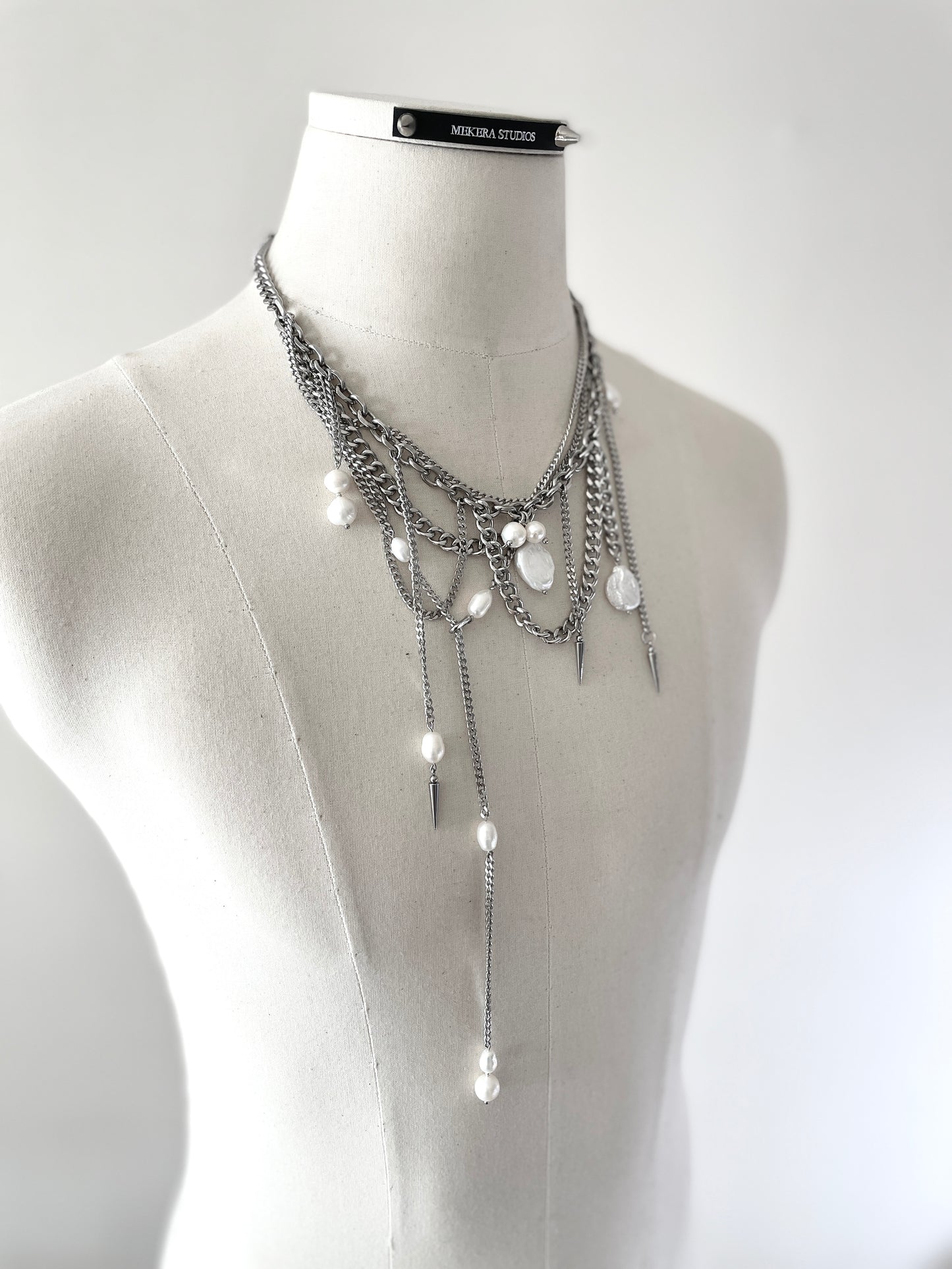 Artistic necklace F-4 Pearl layered Collection-[F] limited edition by artisans ー MEKERA STUDIOS