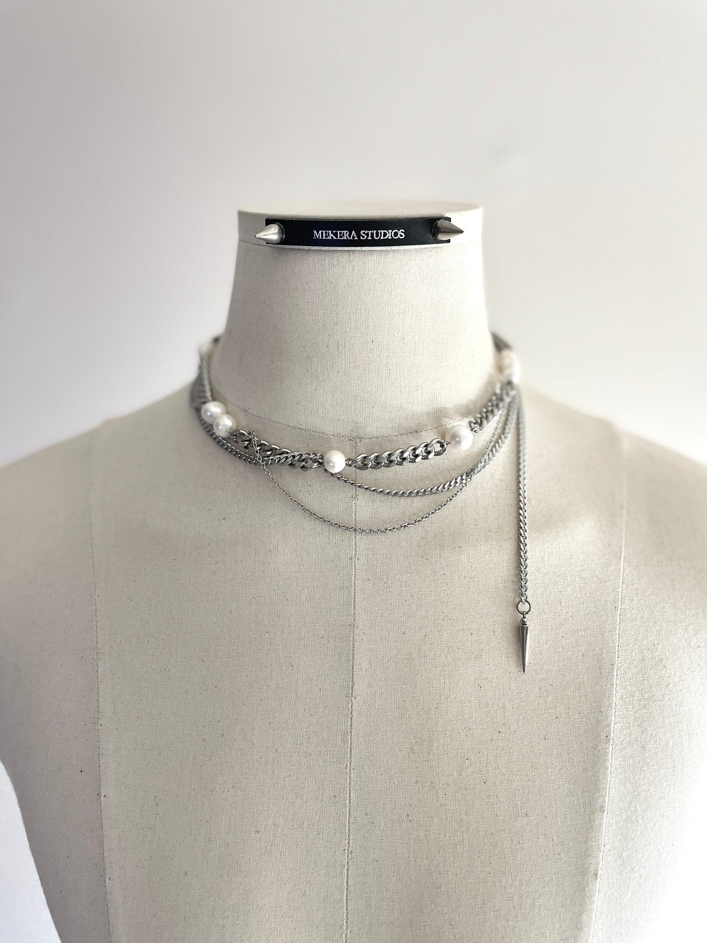 Artistic necklace F-8 Pearl Choker Collection-[F] limited edition by artisans ー MEKERA STUDIOS