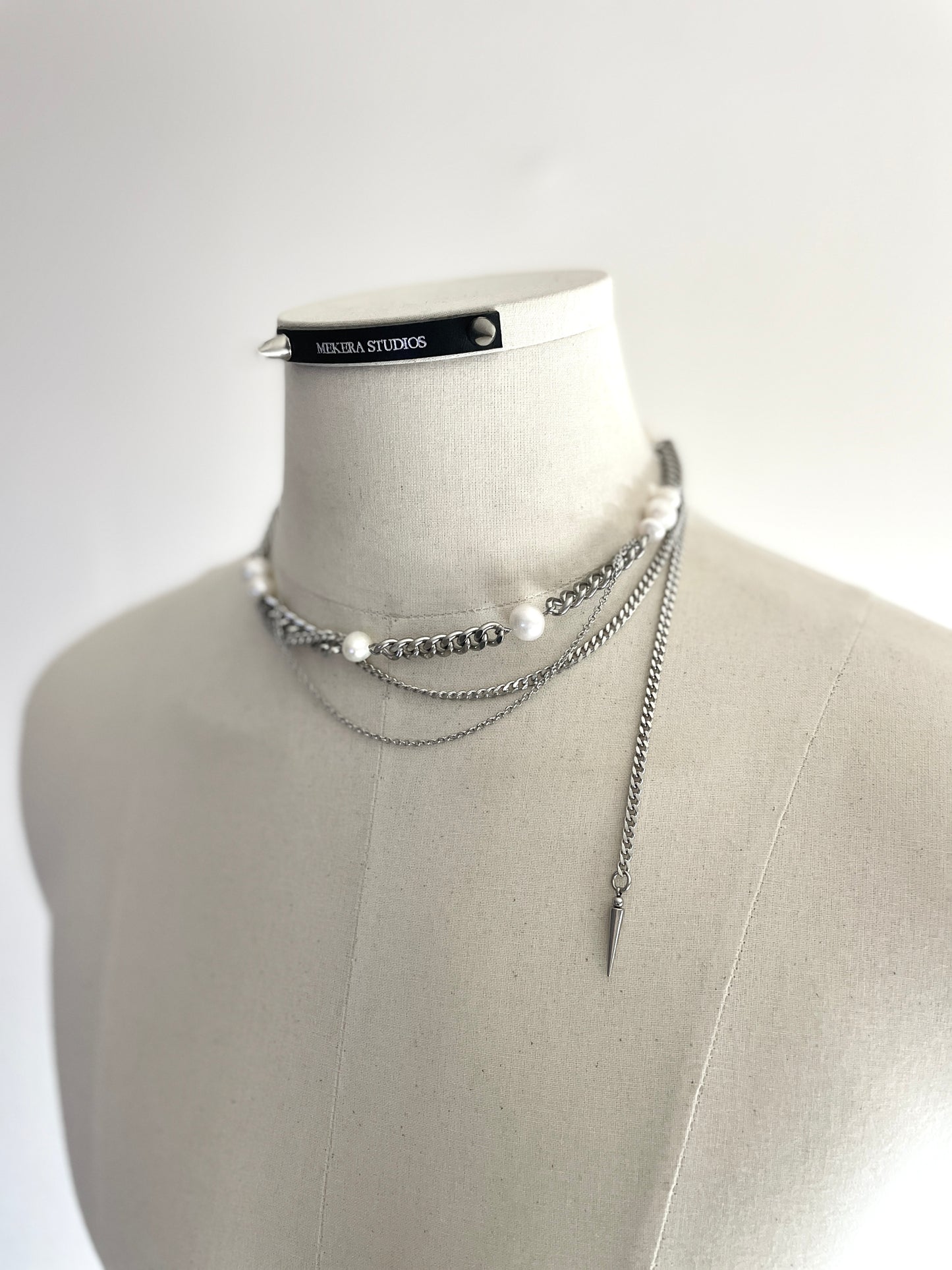 Artistic necklace F-8 Pearl Choker Collection-[F] limited edition by artisans ー MEKERA STUDIOS