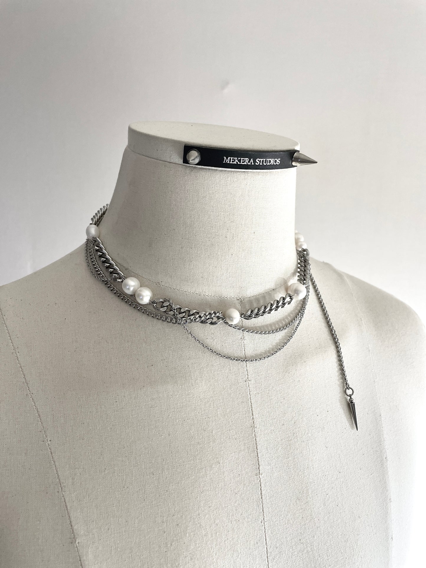 Artistic necklace F-8 Pearl Choker Collection-[F] limited edition by artisans ー MEKERA STUDIOS