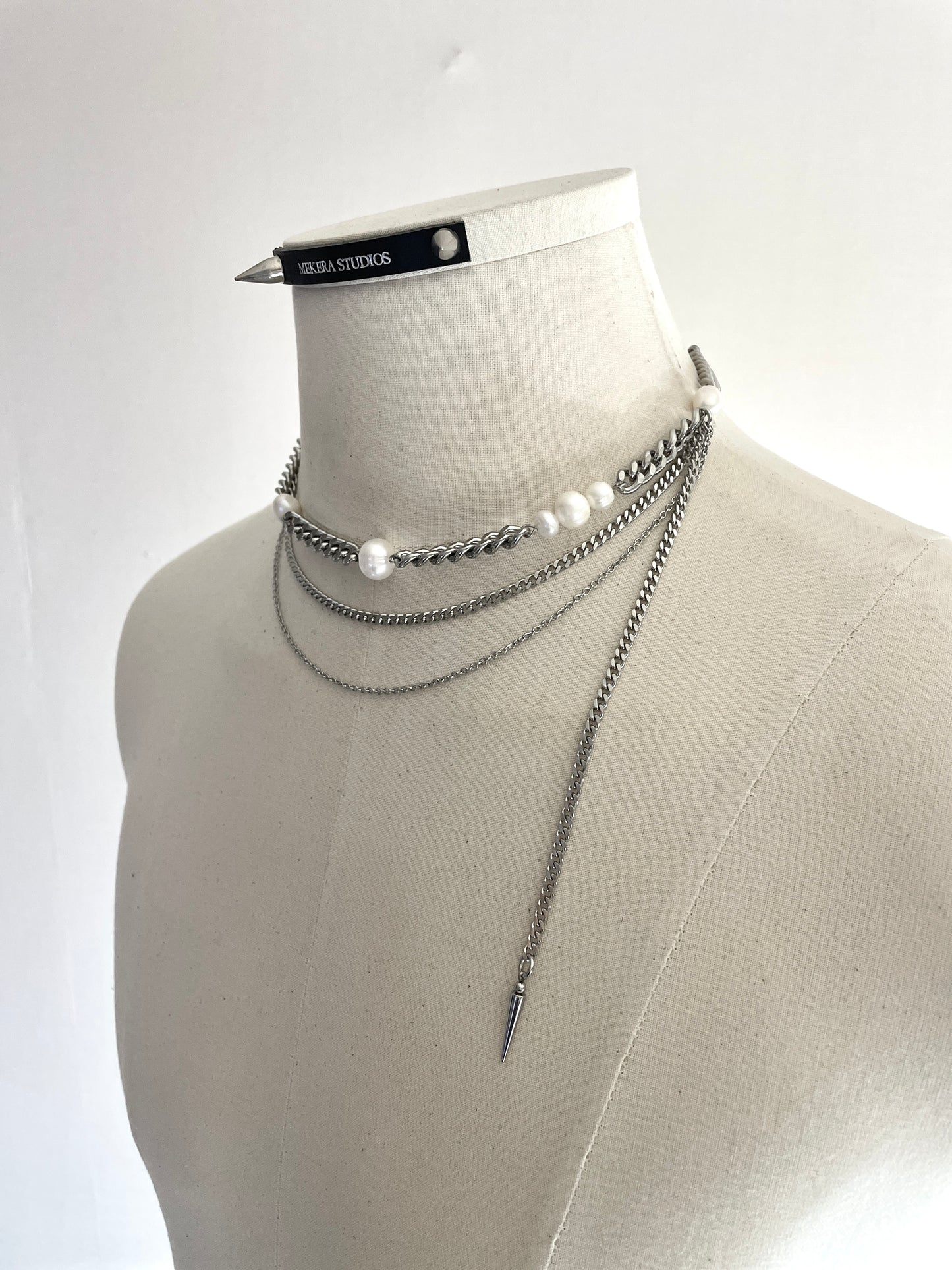 Artistic necklace F-8 Pearl Choker Collection-[F] limited edition by artisans ー MEKERA STUDIOS