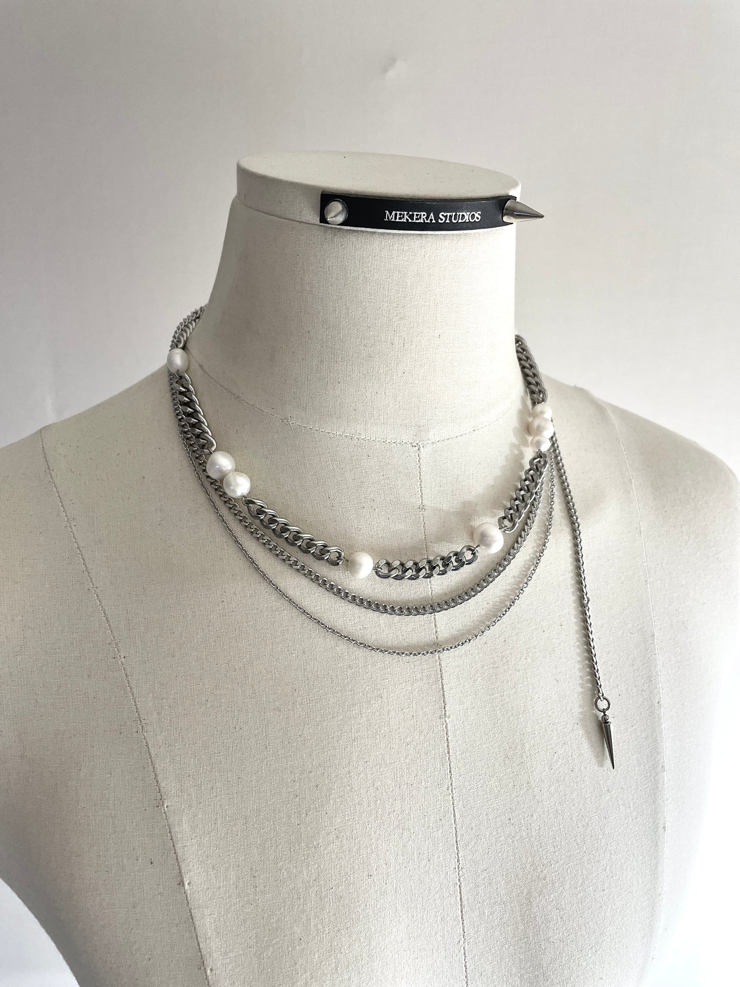 Artistic necklace F-8 Pearl Choker Collection-[F] limited edition by artisans ー MEKERA STUDIOS