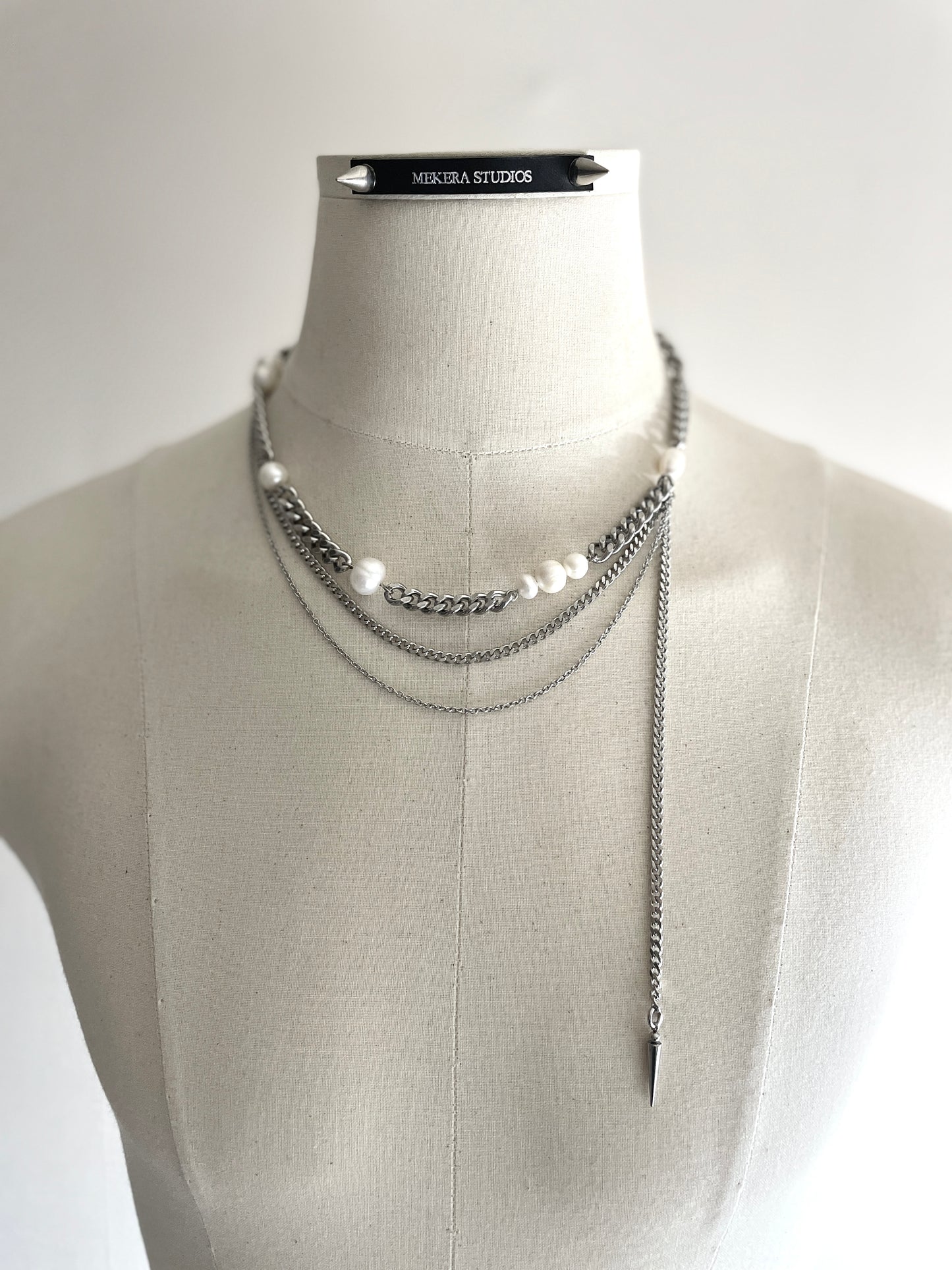 Artistic necklace F-8 Pearl Choker Collection-[F] limited edition by artisans ー MEKERA STUDIOS