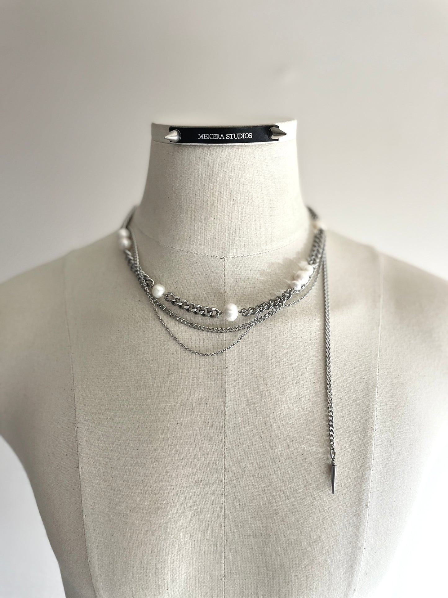 Artistic necklace F-8 Pearl Choker Collection-[F] limited edition by artisans ー MEKERA STUDIOS