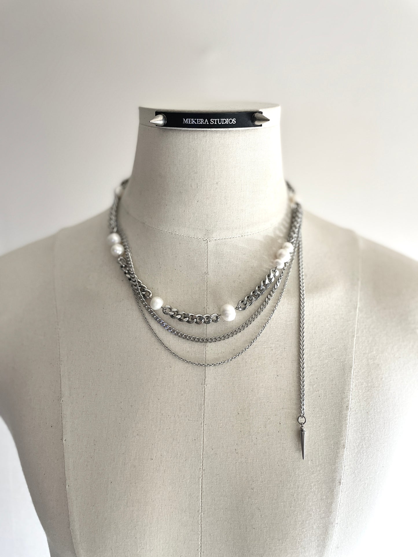 Artistic necklace F-8 Pearl Choker Collection-[F] limited edition by artisans ー MEKERA STUDIOS