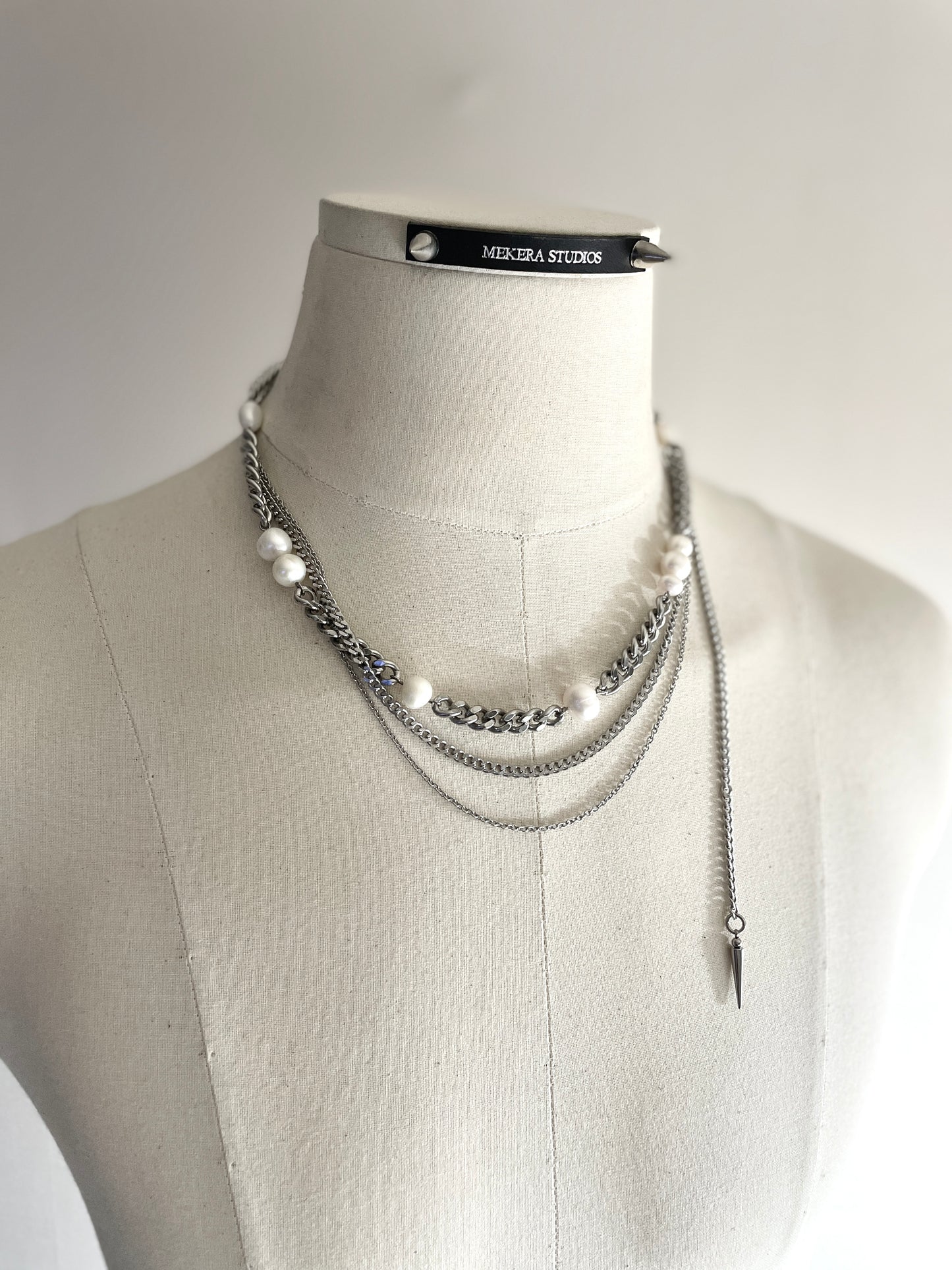 Artistic necklace F-8 Pearl Choker Collection-[F] limited edition by artisans ー MEKERA STUDIOS