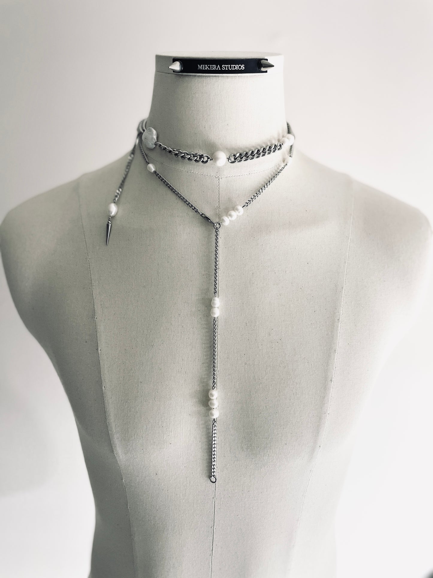 Artistic necklace F-14 Pearl Choker Collection-[F] limited edition by artisans ー MEKERA STUDIOS