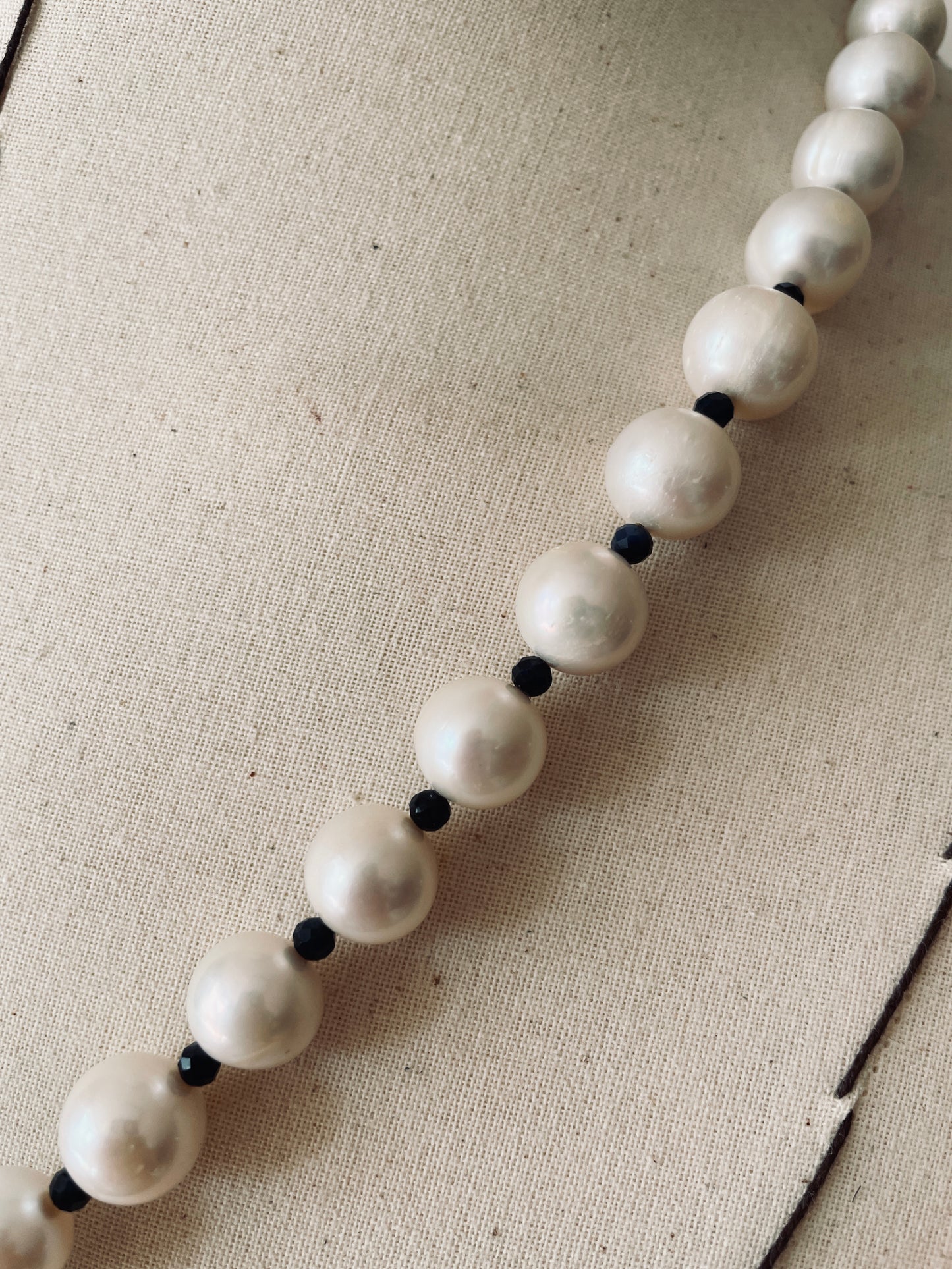 XN-1 Sapphire Pearl Diamond Necklace Long chain Limited Edition Handcrafted Choker-MEKERA STUDIOS