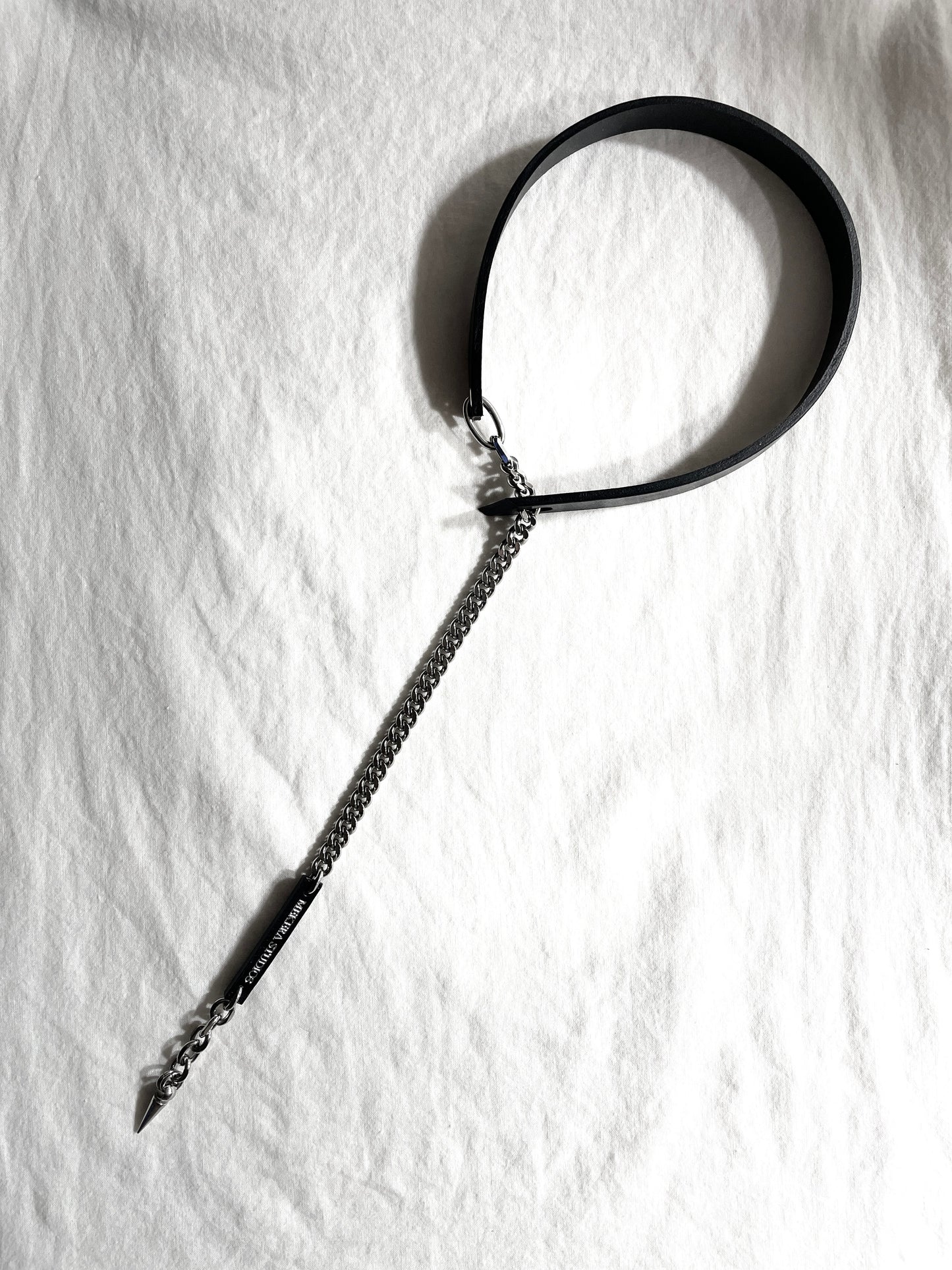 Handcrafted Italian Leather Choker M-1 Limited Edition Handcrafted - MEKERA STUDIOS