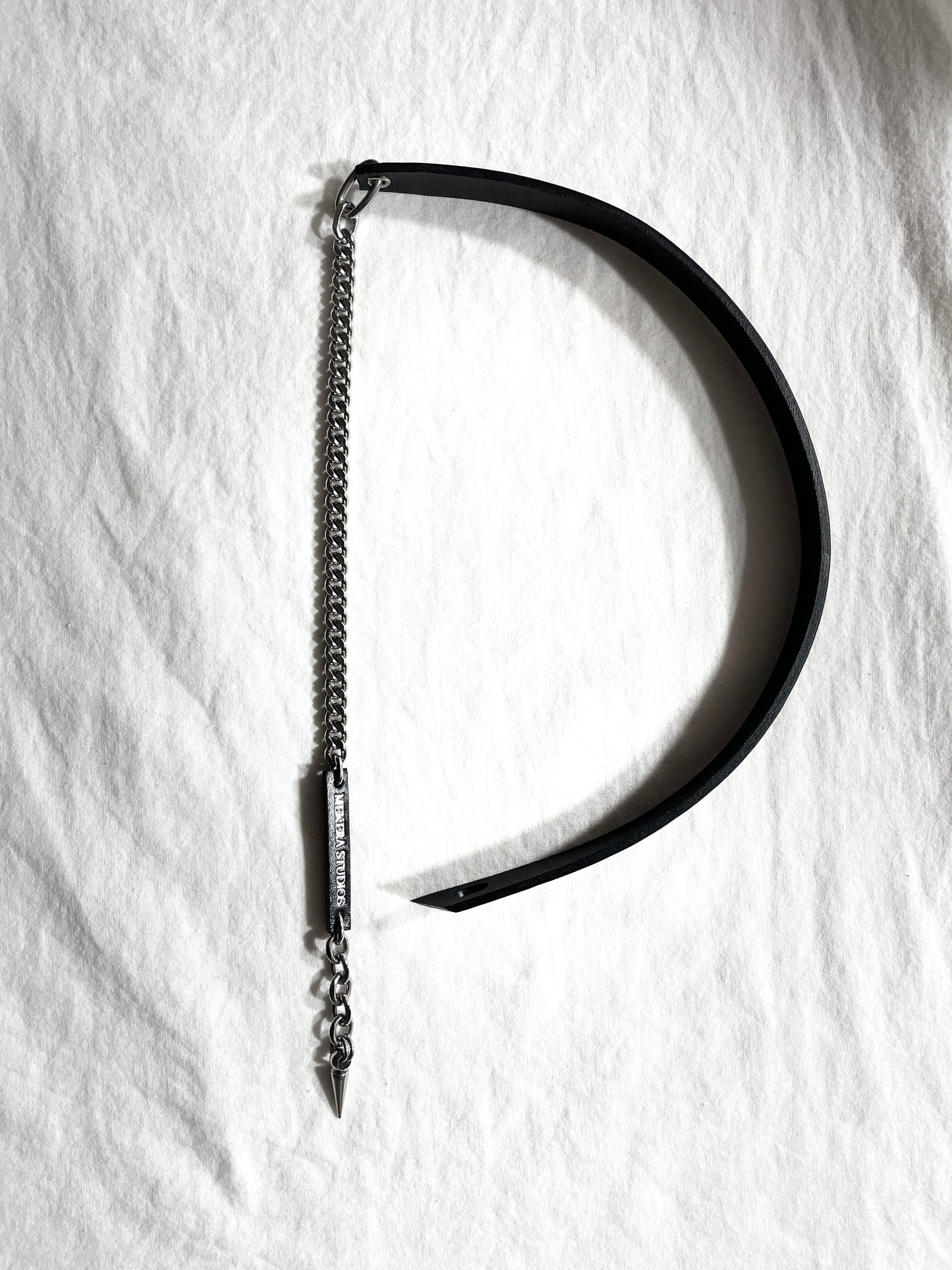 Handcrafted Italian Leather Choker M-1 Limited Edition Handcrafted - MEKERA STUDIOS