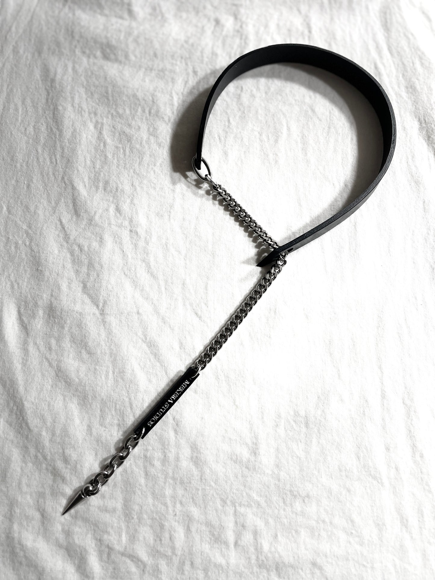 Handcrafted Italian Leather Choker M-1 Limited Edition Handcrafted - MEKERA STUDIOS