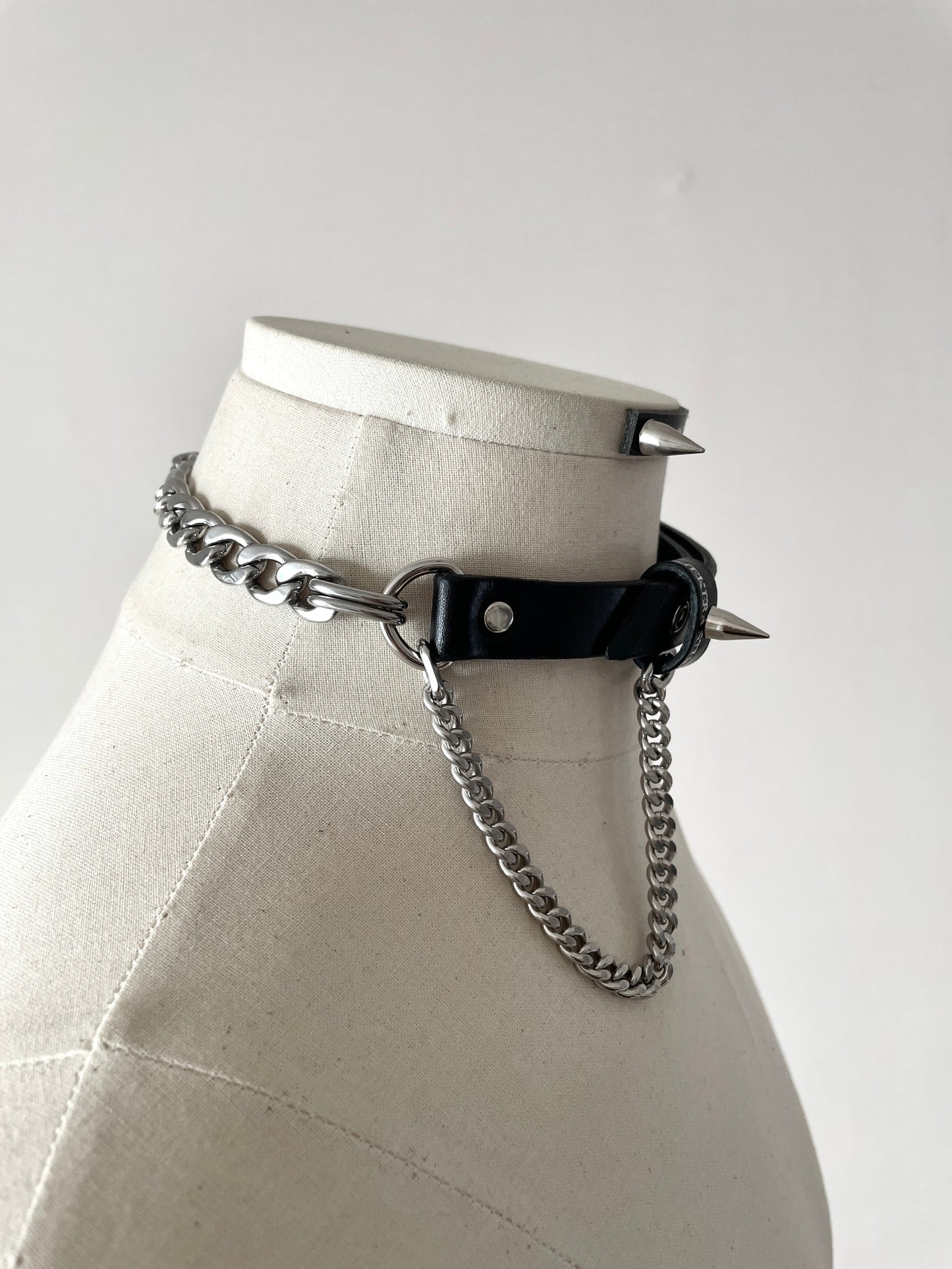 Handcrafted Italian Leather Choker M-2 Limited Edition Handcrafted - MEKERA STUDIOS