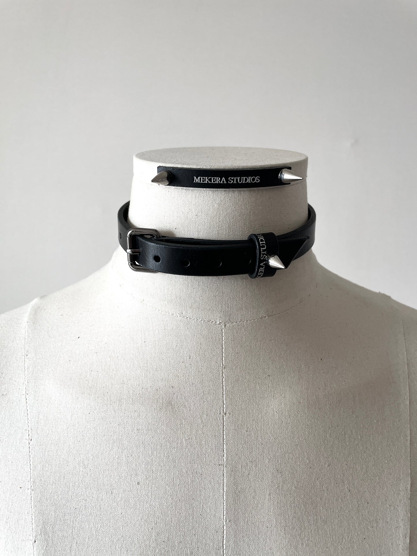 Handcrafted Italian Leather Choker M-3 Limited Edition Handcrafted - MEKERA STUDIOS