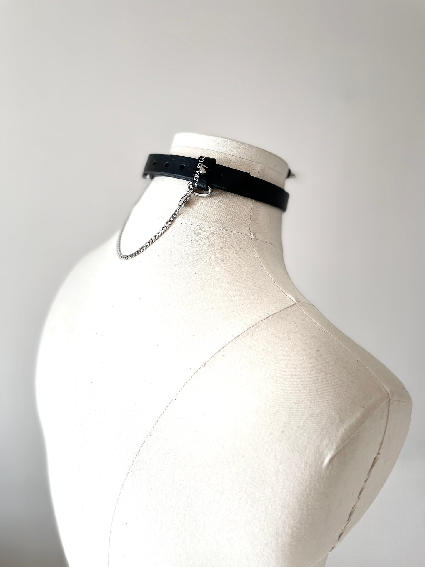 Handcrafted Italian Leather Choker M-4 Limited Edition Handcrafted - MEKERA STUDIOS