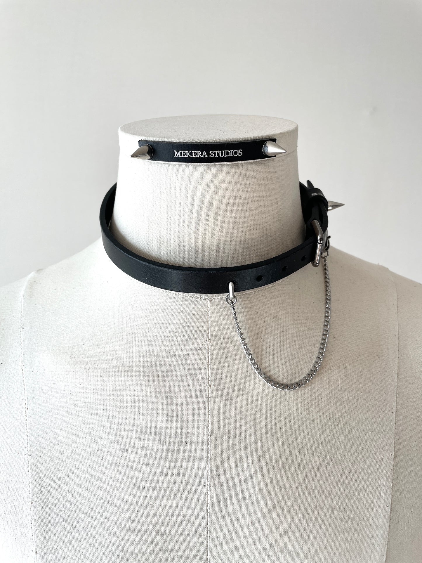 Handcrafted Italian Leather Choker M-4 Limited Edition Handcrafted - MEKERA STUDIOS